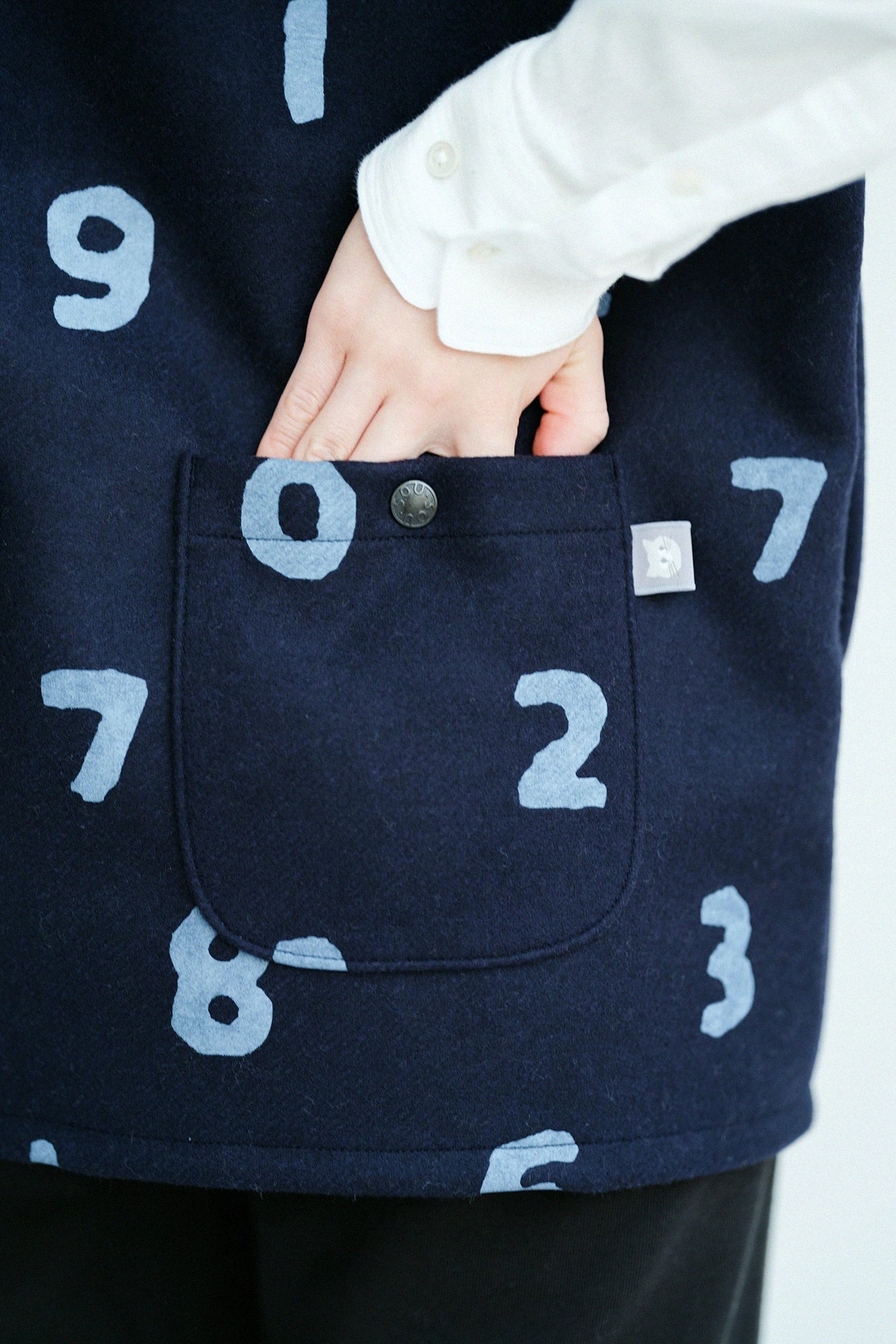 ダブルメルトン BIKEフードベスト/SO-SU-U ネイビーブラック