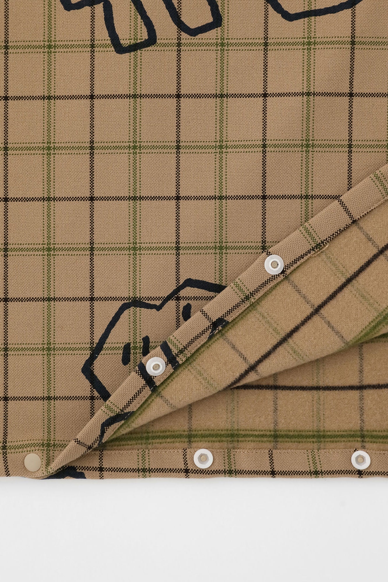 Soft Thermo(R) Fleece Lining Check BIKE One-piece Dress /Flower Seedling Scattered