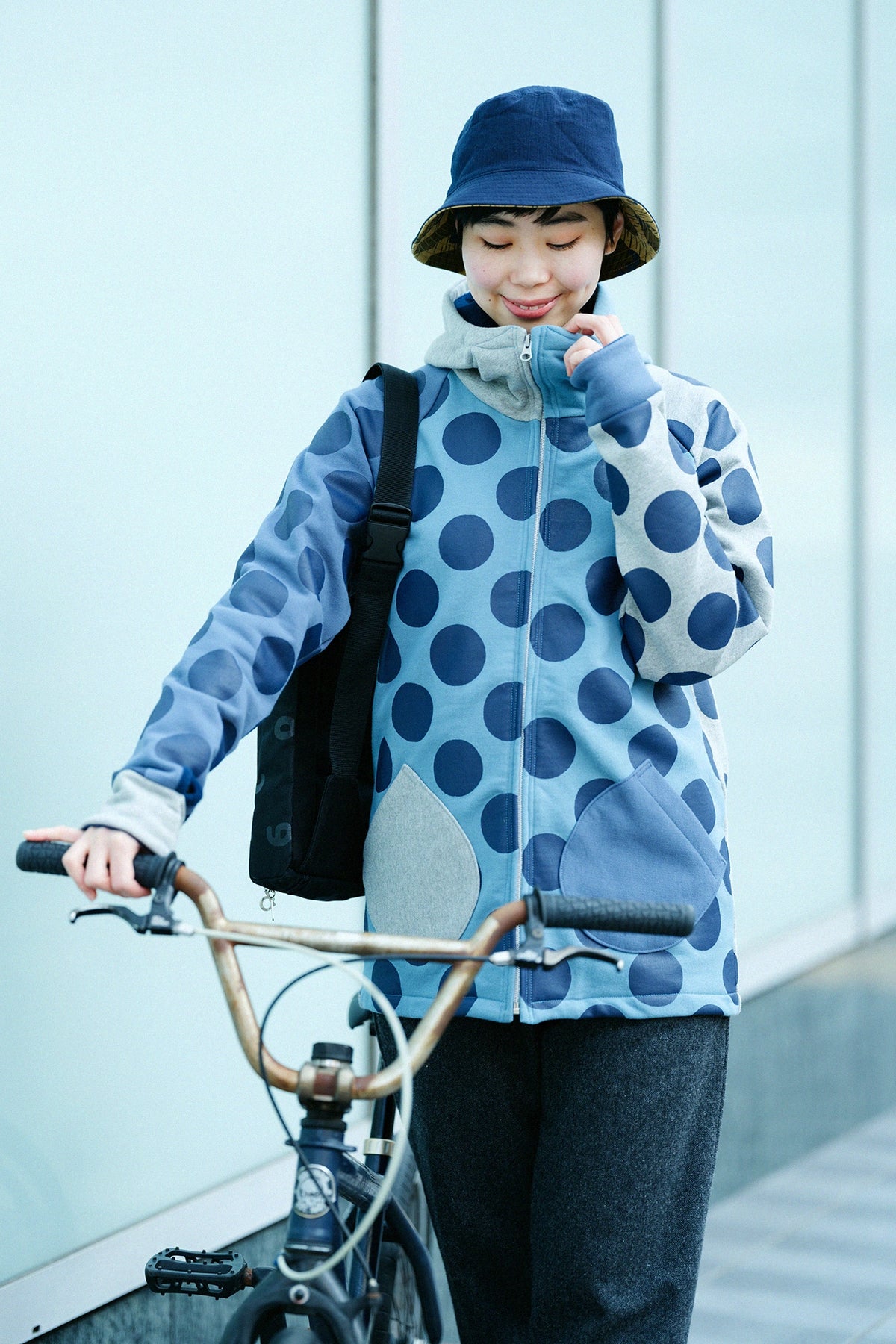 Fleece BIKE Parka/KPD Grey Green・Fog Blue
