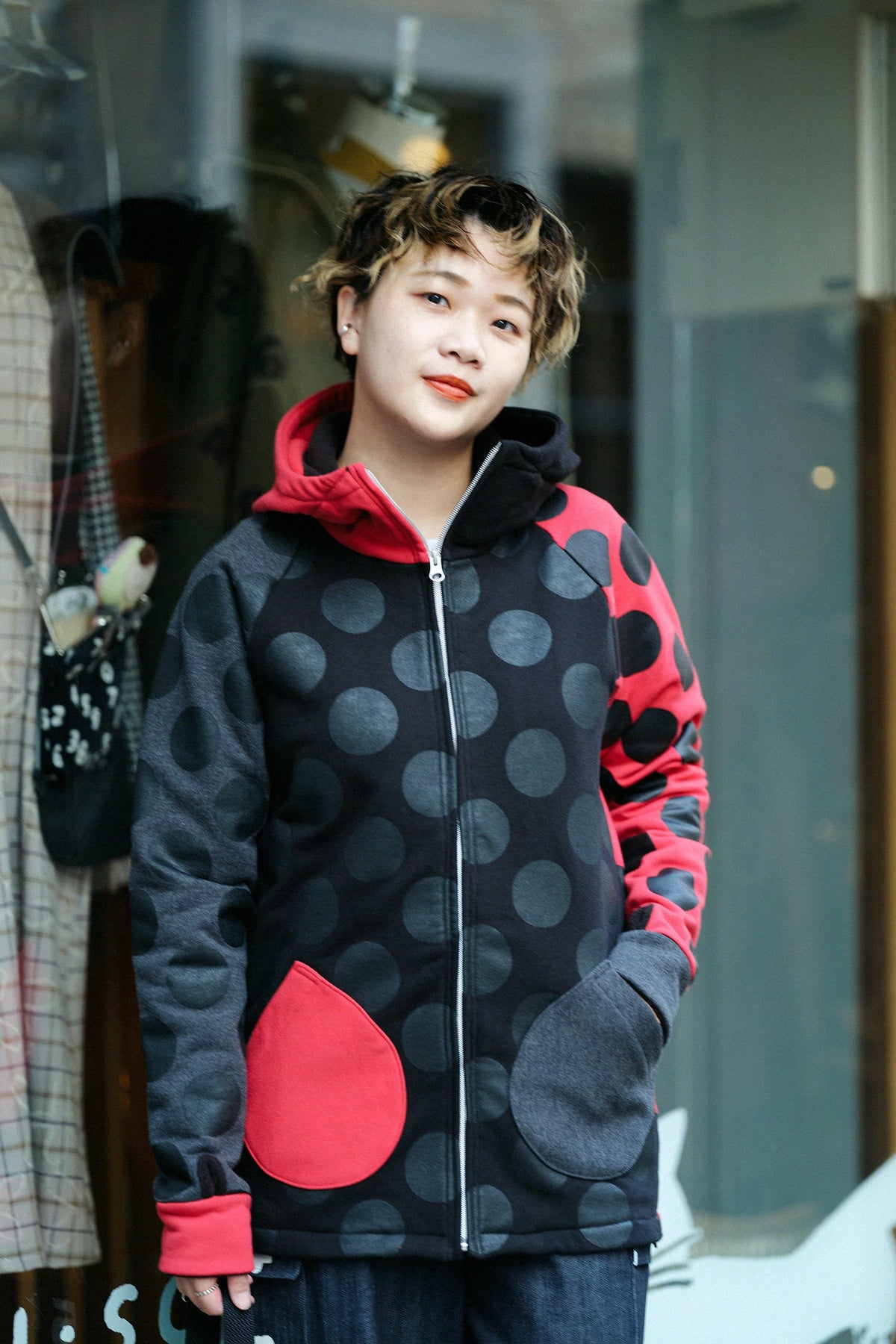 Fleece BIKE Parka/KPD Red・Black