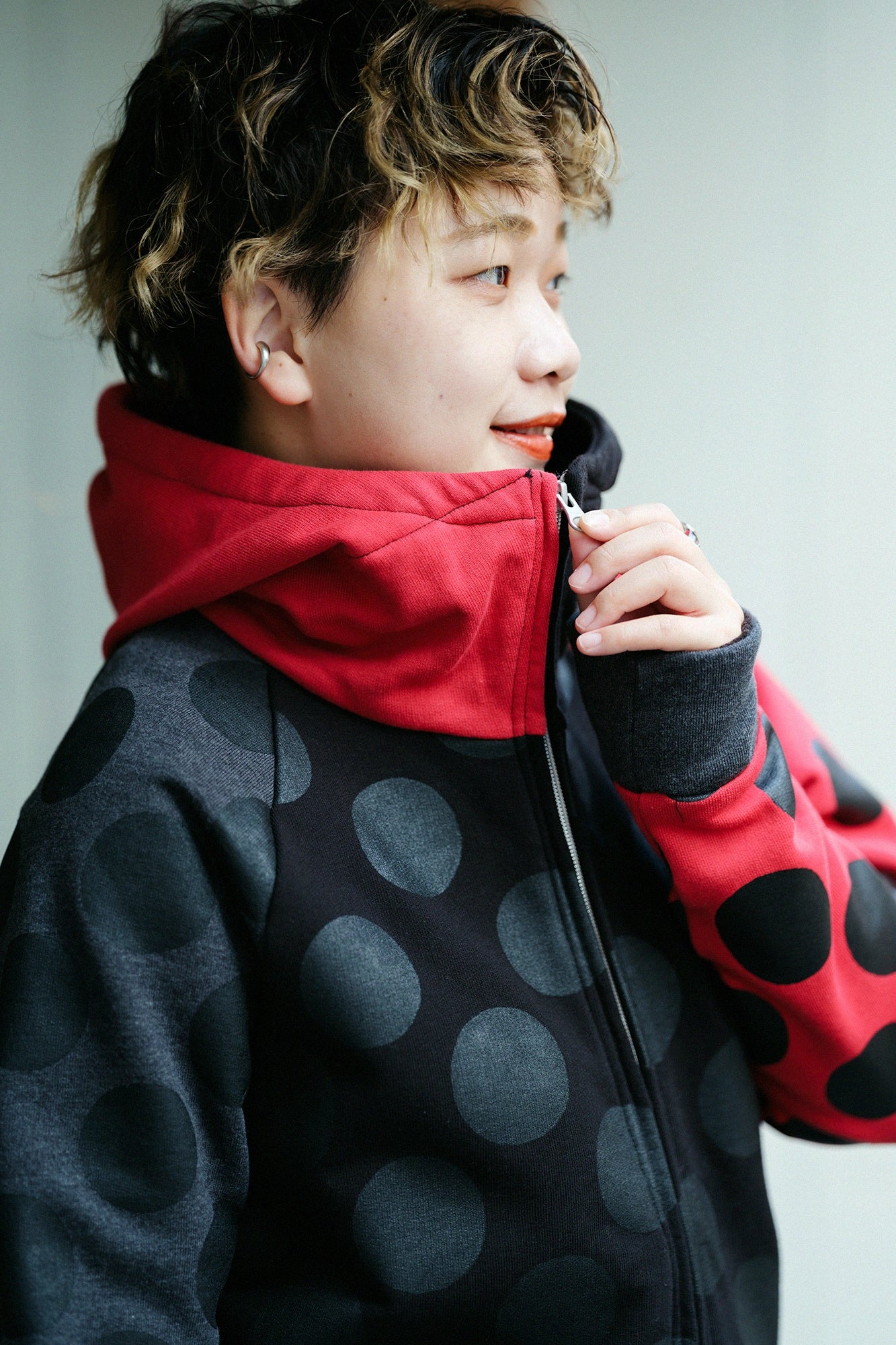 Fleece BIKE Parka/KPD Red・Black