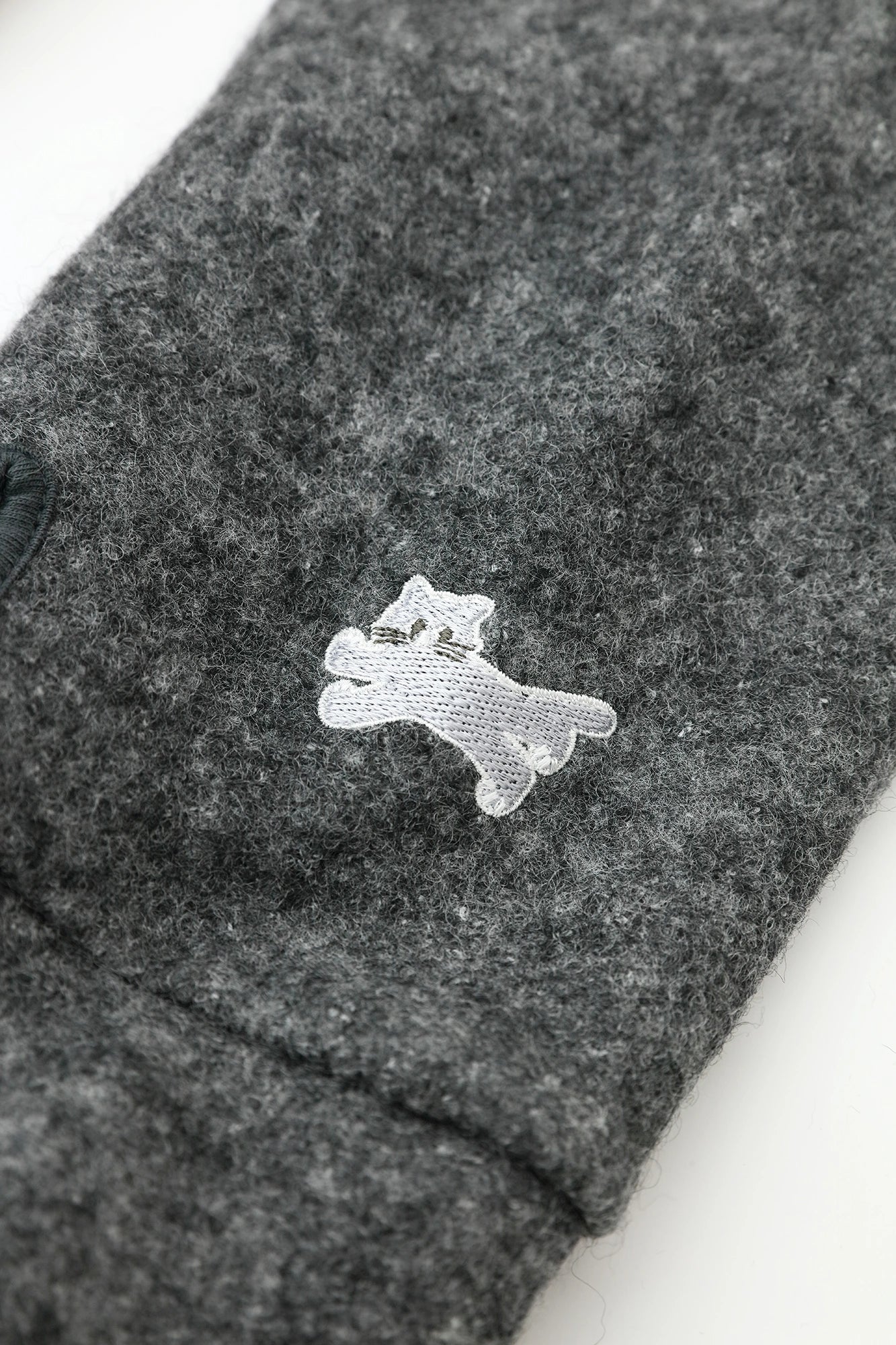 仿毛×羊毛圈絨 ZIP UP N.W BIKE 夾克/紫紅色×深灰色