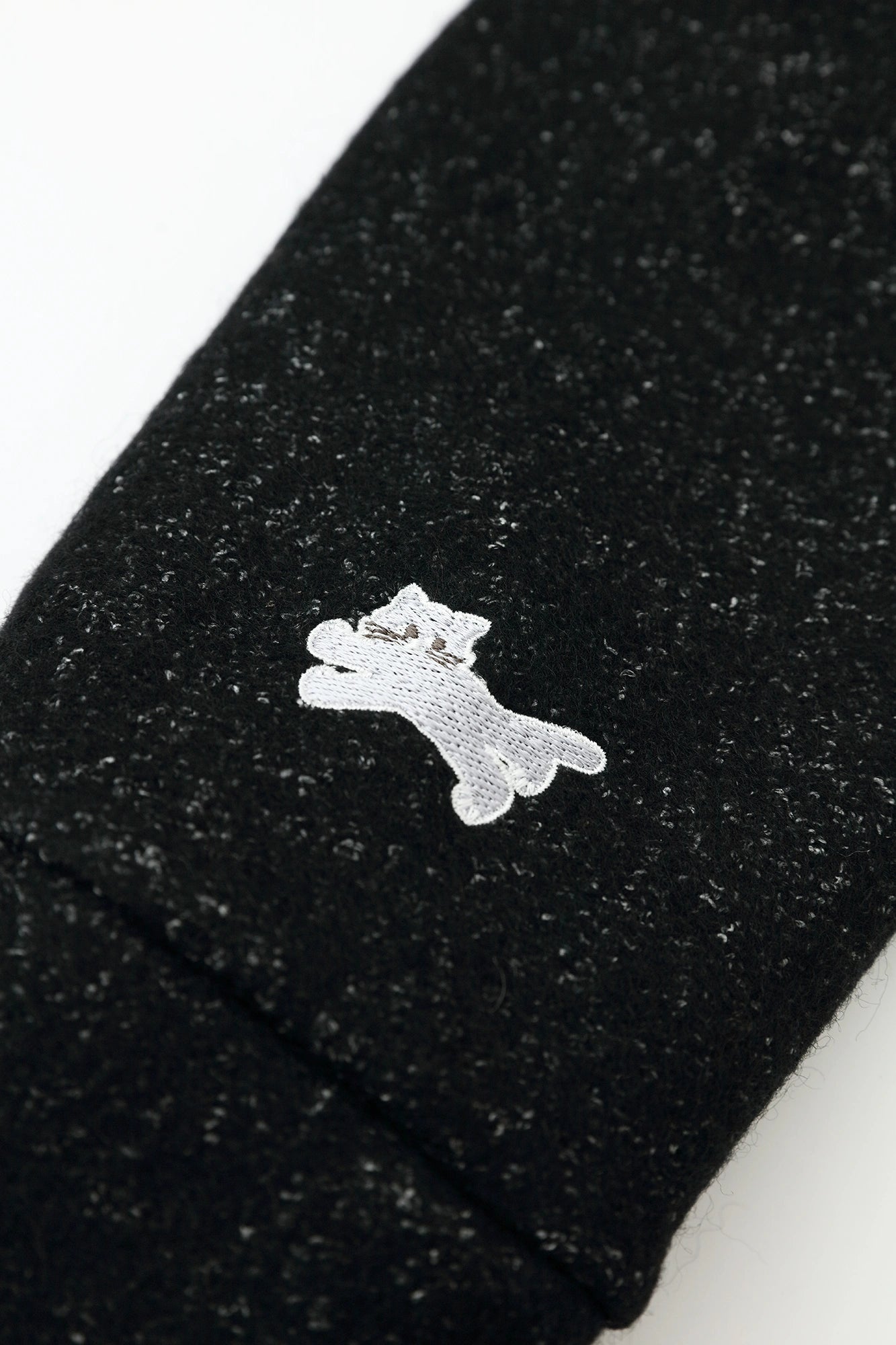 仿毛×羊毛圈絨 ZIP UP N.W BIKE 夾克/深棕色×黑色