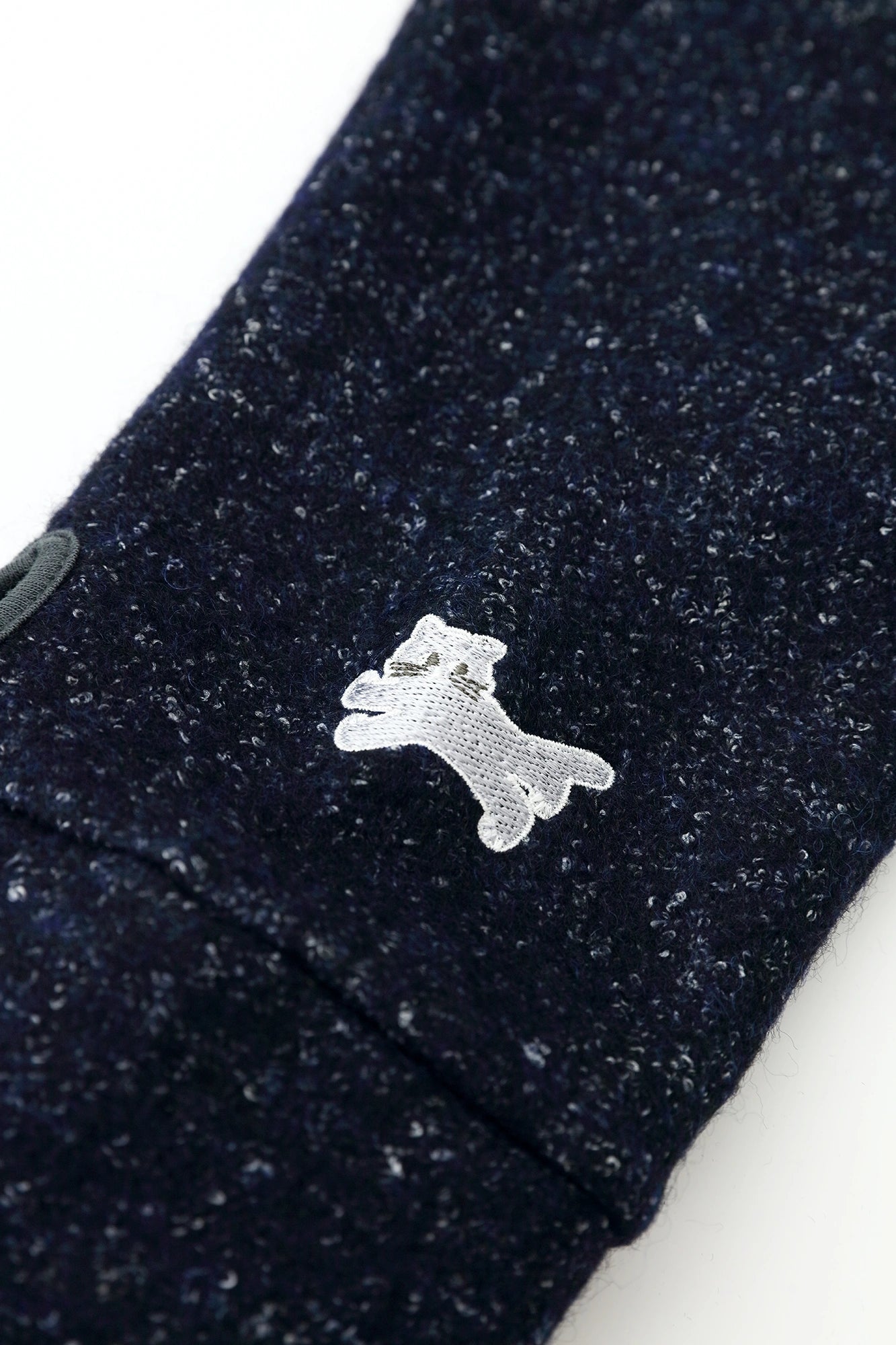 仿毛×羊毛圈絨 ZIP UP N.W BIKE 夾克/海軍藍×海軍藍