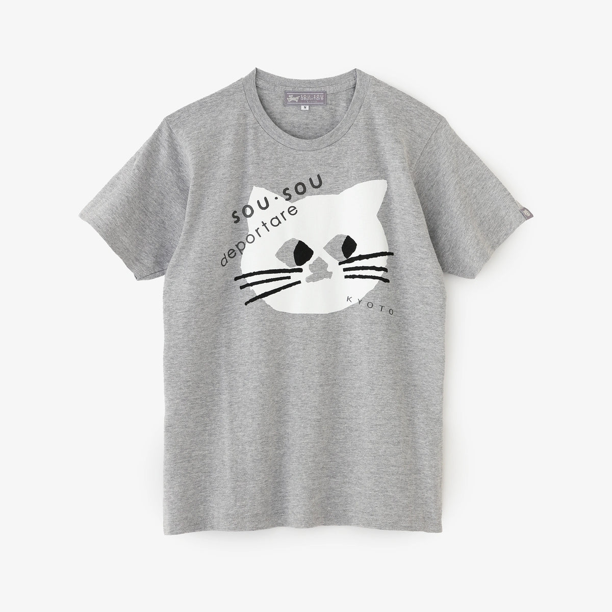 depoニャン 半袖Tシャツ[5.0]／ヘザーグレー