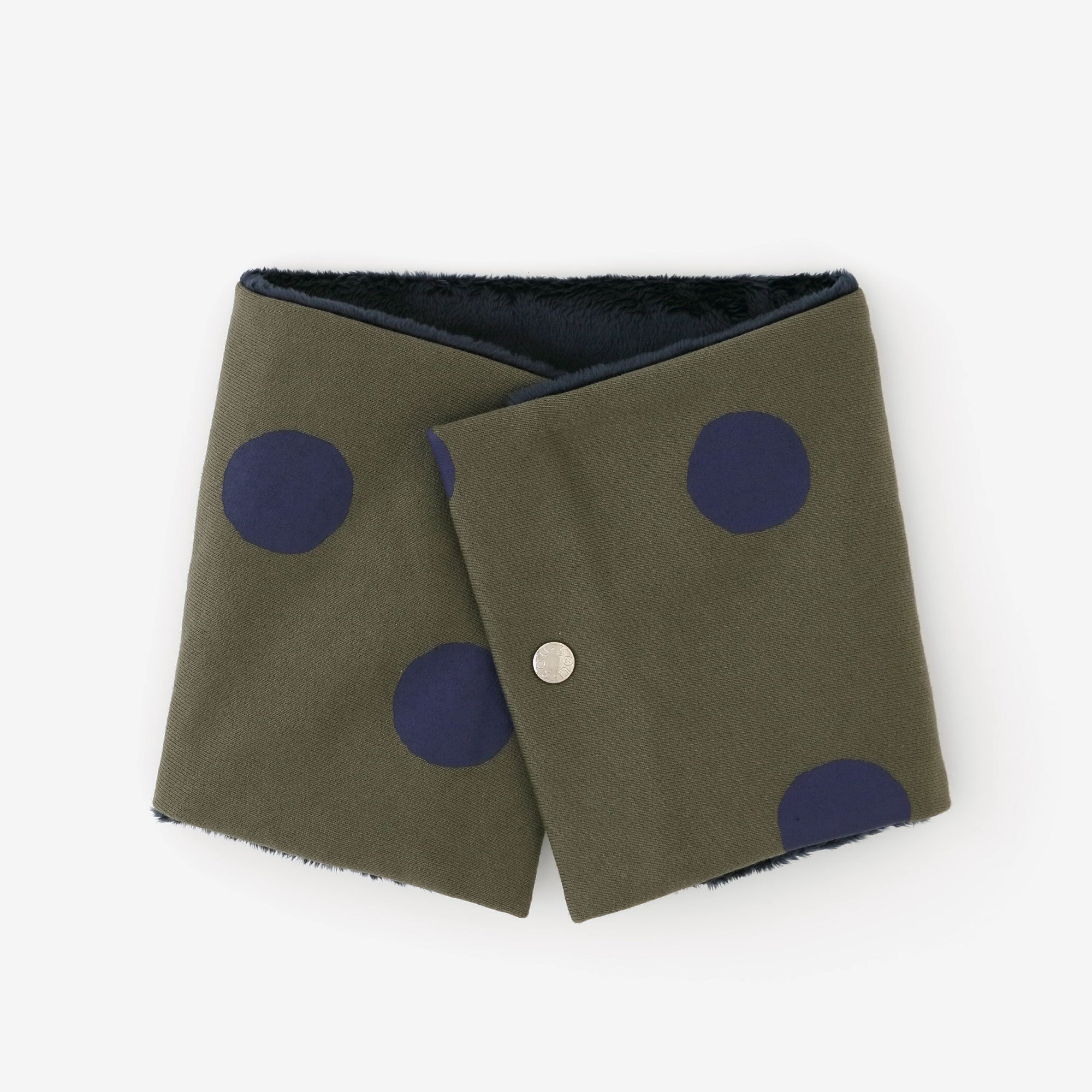 雙面用 BIKE短圍巾/圓點 間疏 卡其色