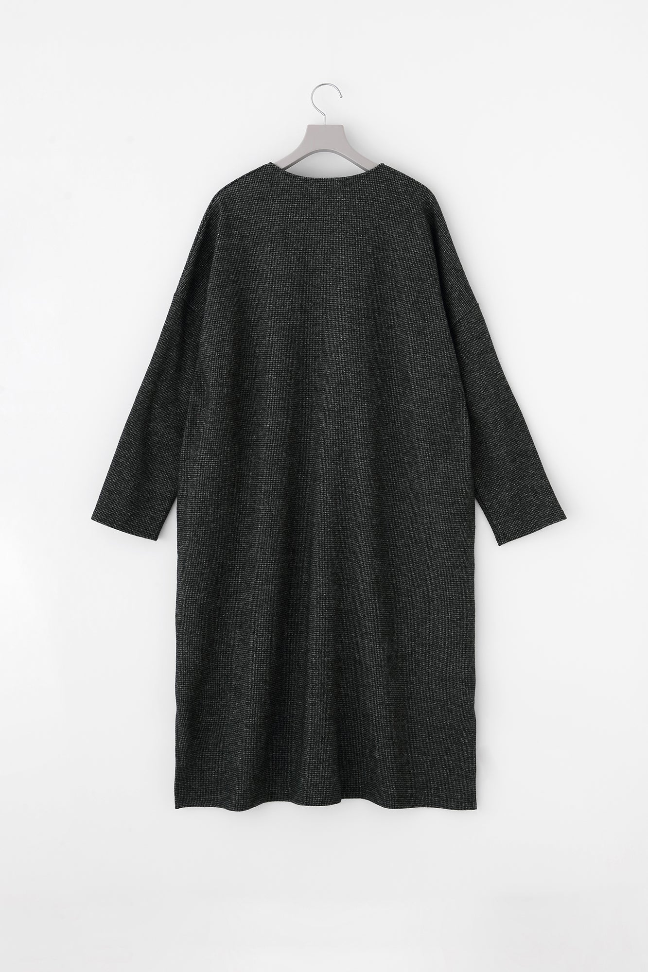 【預購】C/W千鳥格紋織 V領輕型外套/混藍黑色(※預計於12月9日左右發貨)