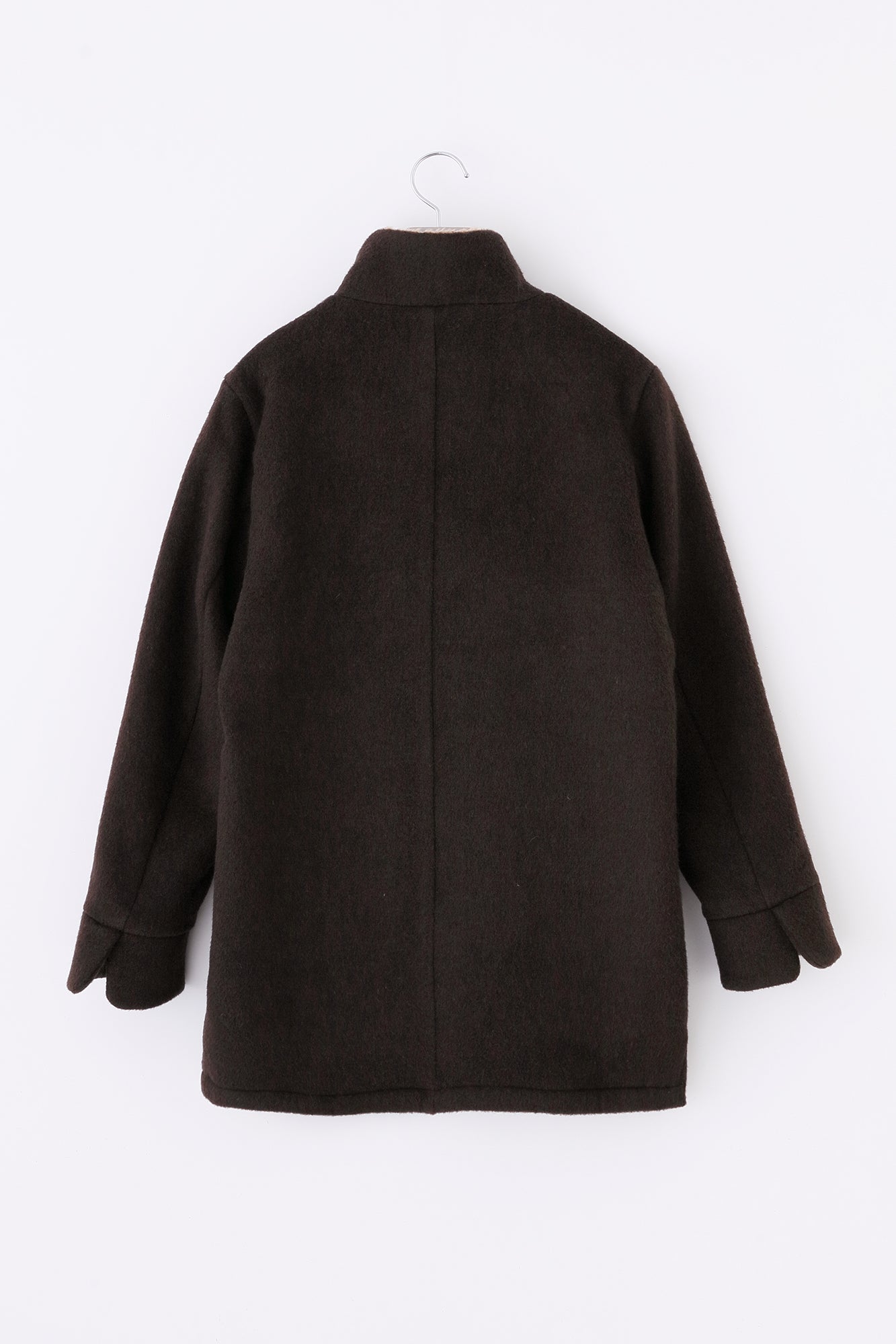 【預購】A.S 雙面羊毛 立領短外套/棕色×網代紋和SO-SU-U十數 昆(※預計於12月9日左右發貨)