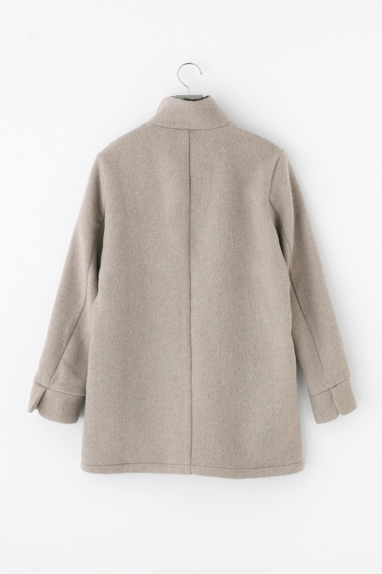 【預購】A.S 雙面羊毛 立領短外套/沙色×網代紋和SO-SU-U十數 昆(※預計於12月9日左右發貨)