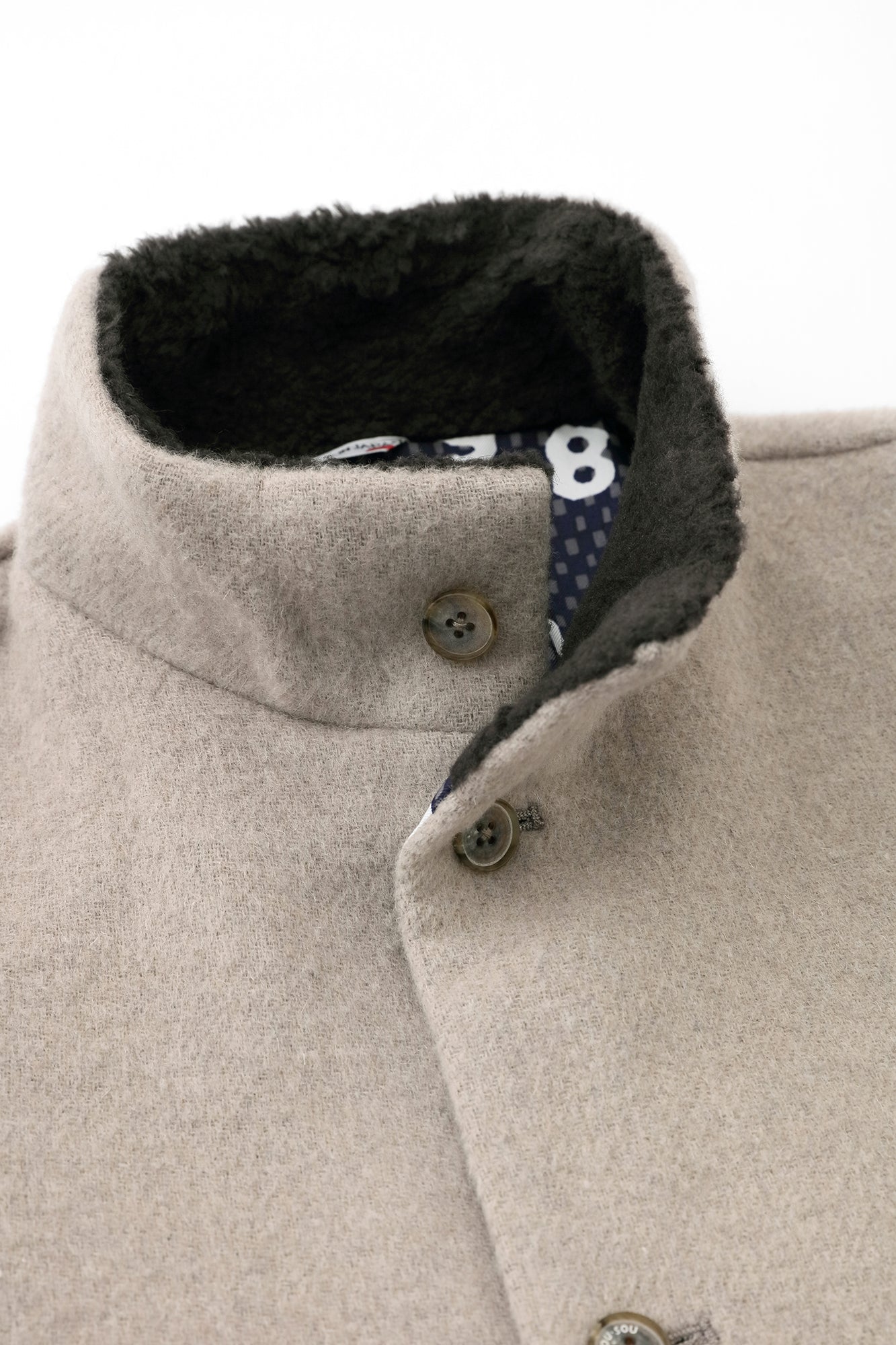 【預購】A.S 雙面羊毛 立領短外套/沙色×網代紋和SO-SU-U十數 昆(※預計於12月9日左右發貨)