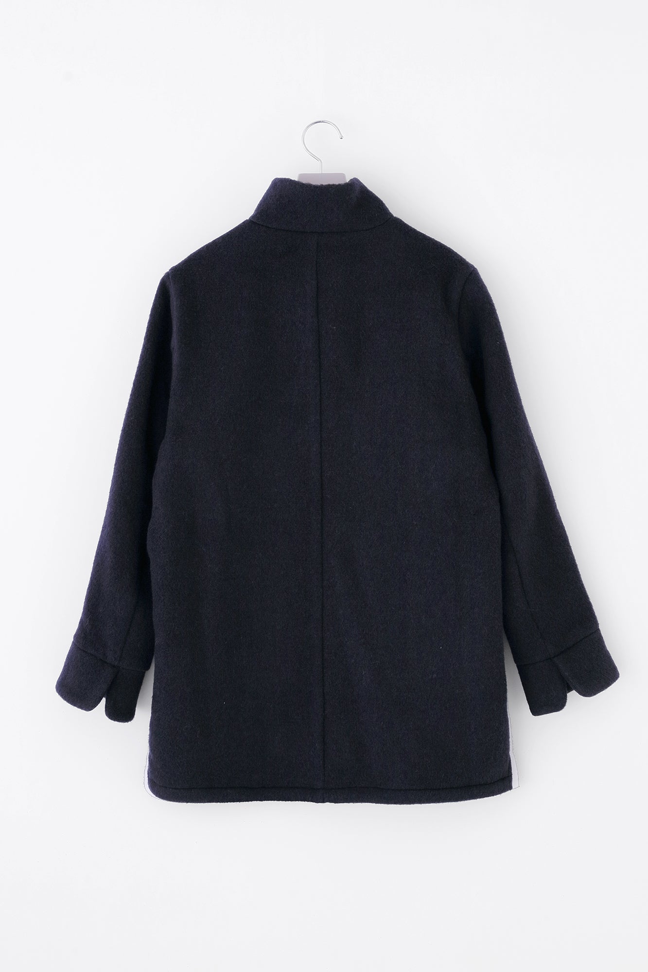 【預購】A.S 雙面羊毛 立領短外套/深藍色×網代紋和SO-SU-U十數 昆(※預計於12月9日左右發貨)