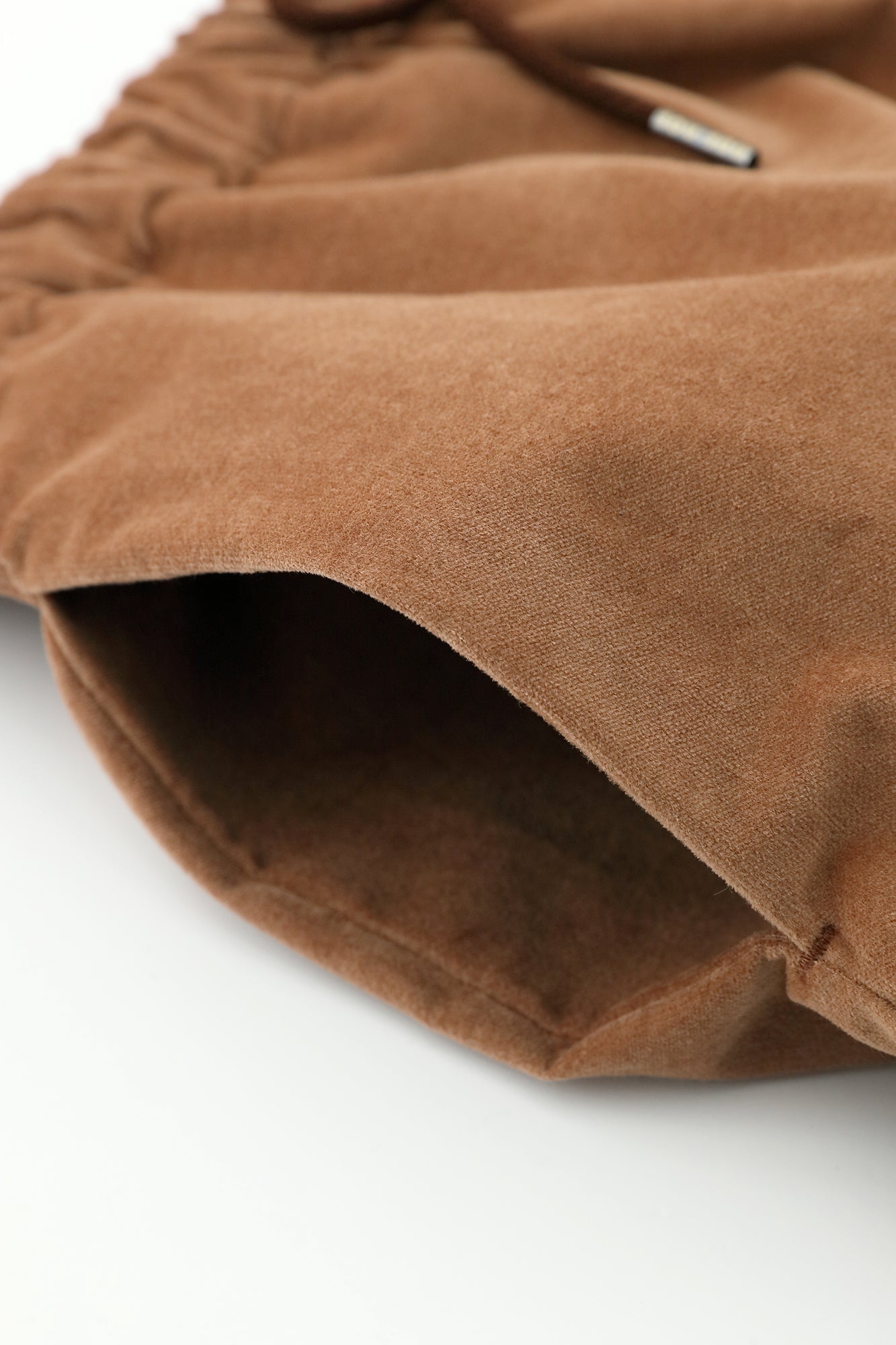 鑲嵌針織 休閒窄管長褲/棕色