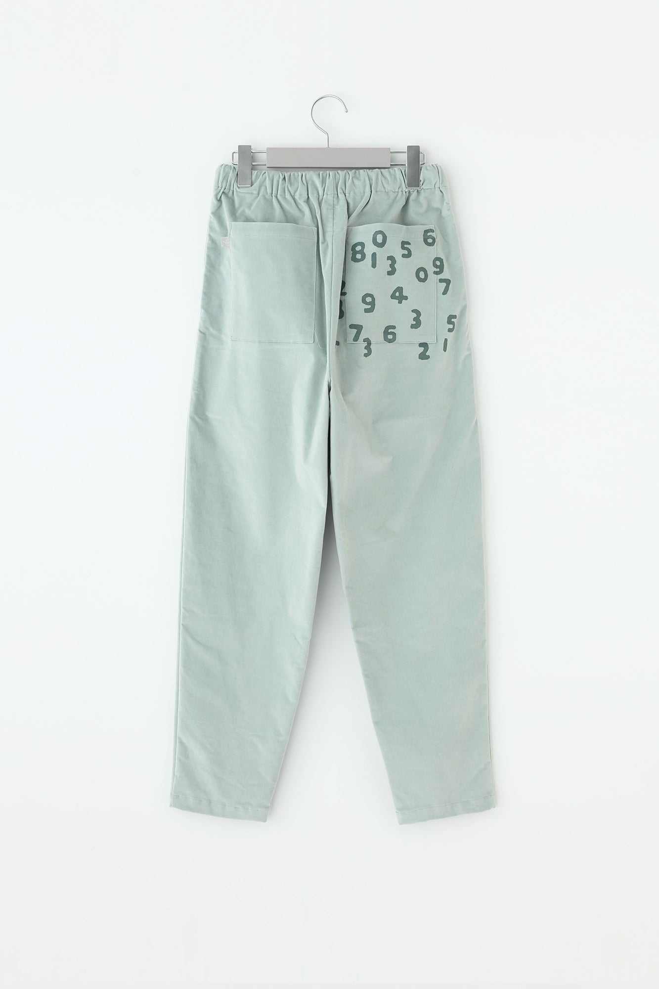 鑲嵌針織 休閒窄管長褲/棕色