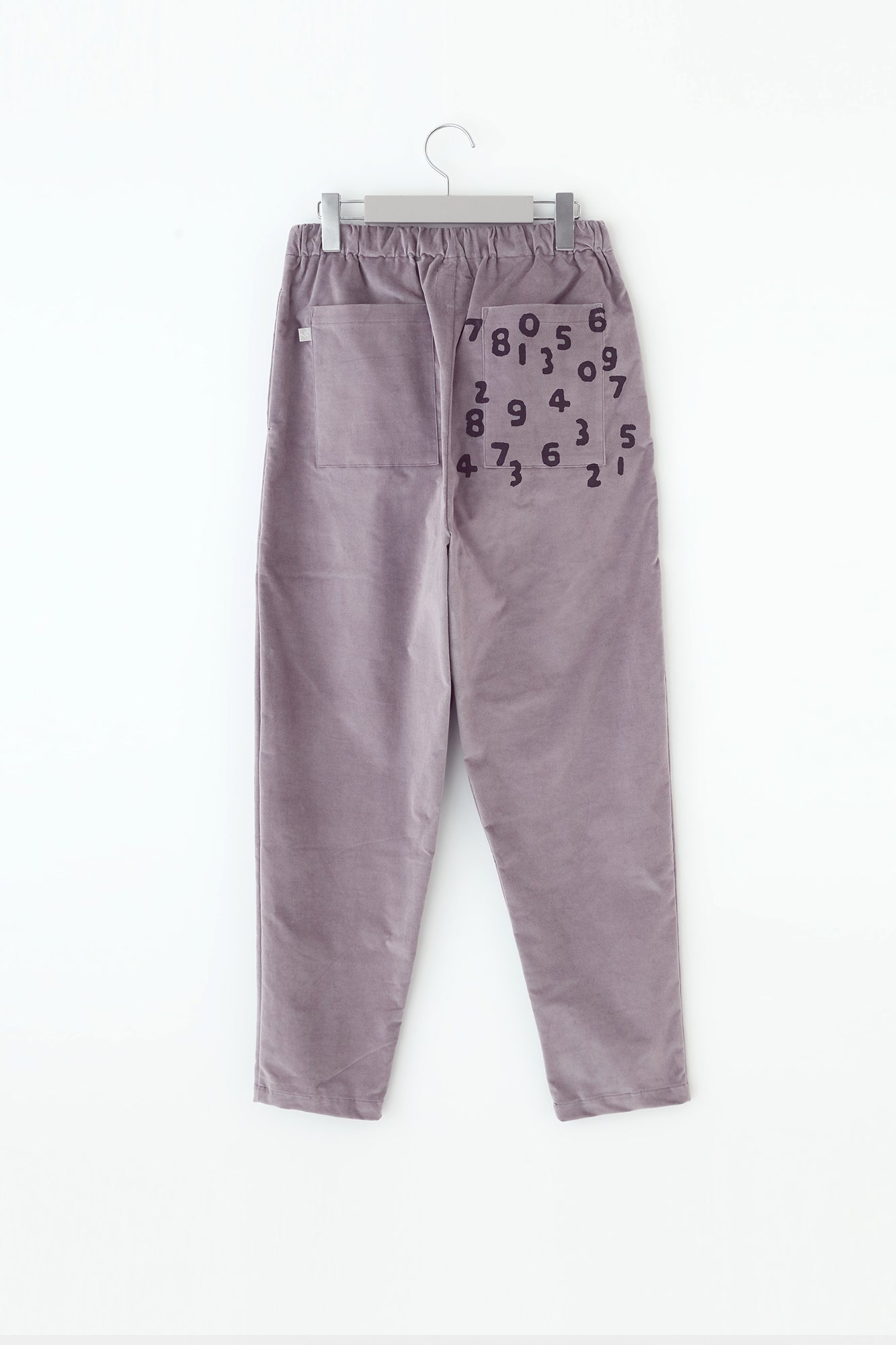 彈性燈芯絨 休閒窄管長褲/丁香紫