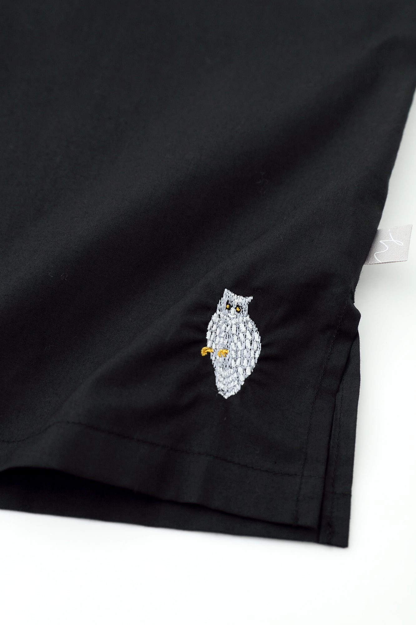 超長棉 高領襯衫/黑色