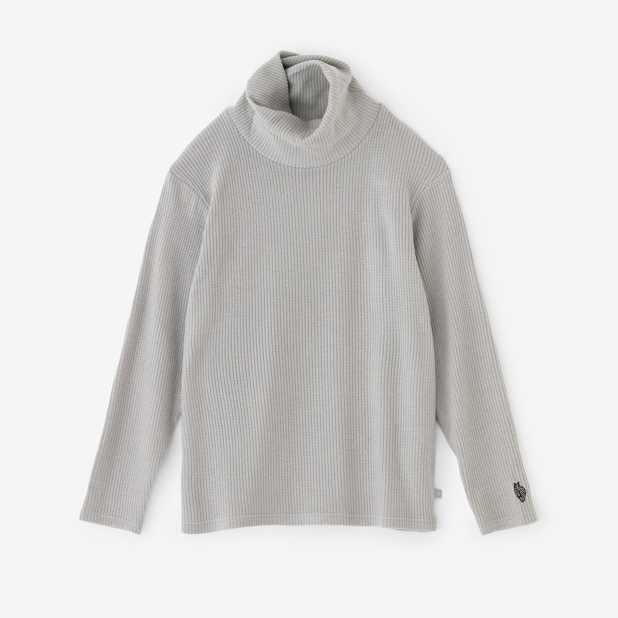 【預購】Soft Thermo(R) 羅紋針織 造型高領L/S長版上衣/天灰色(※預計於12月9日左右發貨)