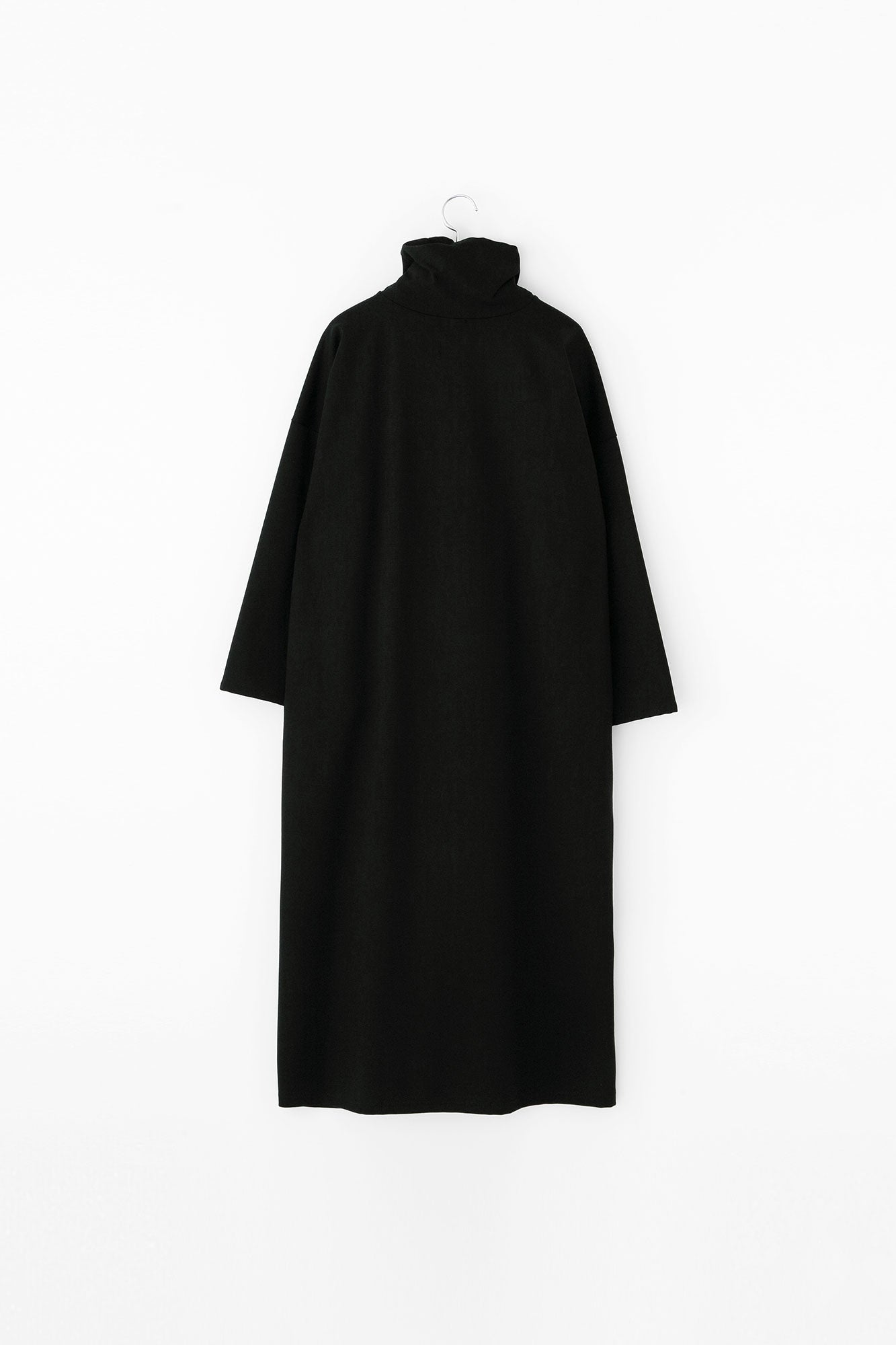 【Pre-order】Soft Thermo(R) Ponte Fabric Turtle Neck L/S One-piece Dress Maxi Length/Black(※Scheduled to be shipped around Dec 9)