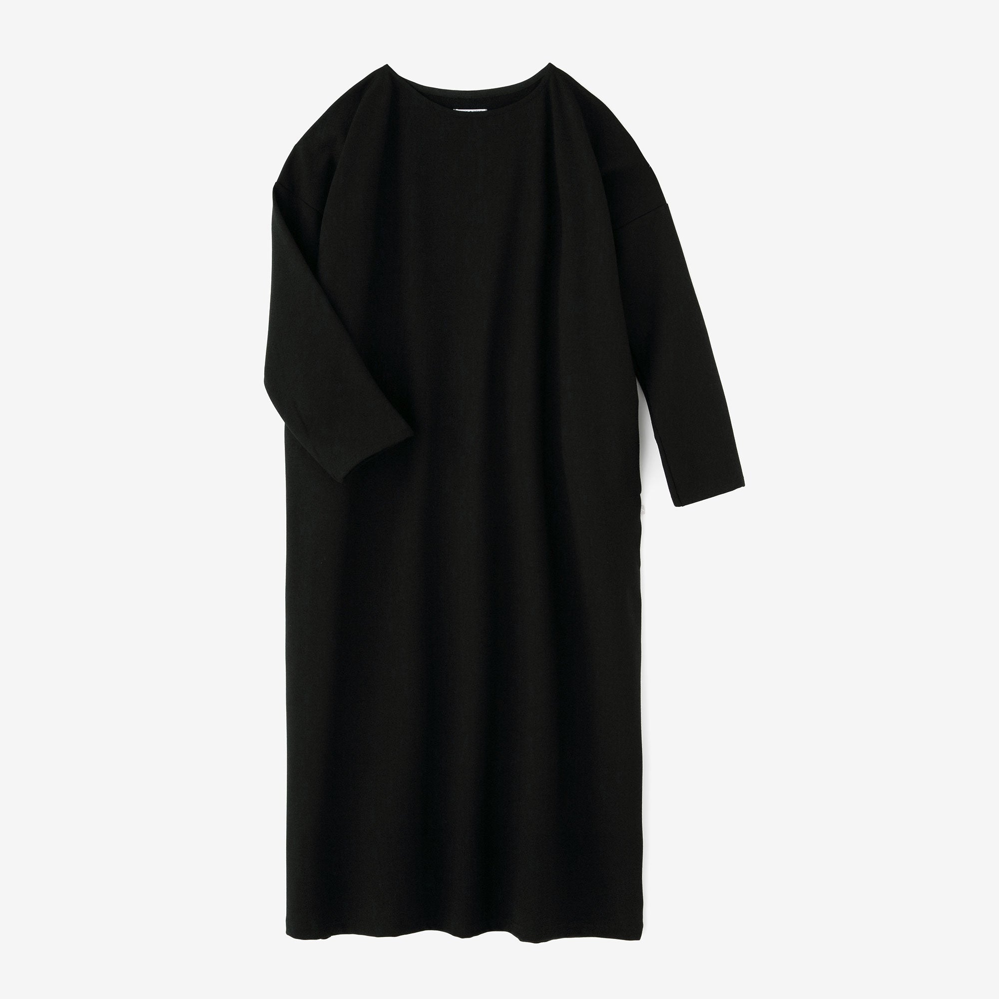 【預購】Soft Thermo(R) 羅紋針織布 船領 L/S OP 超長版/黑色(※預計於12月9日左右發貨)