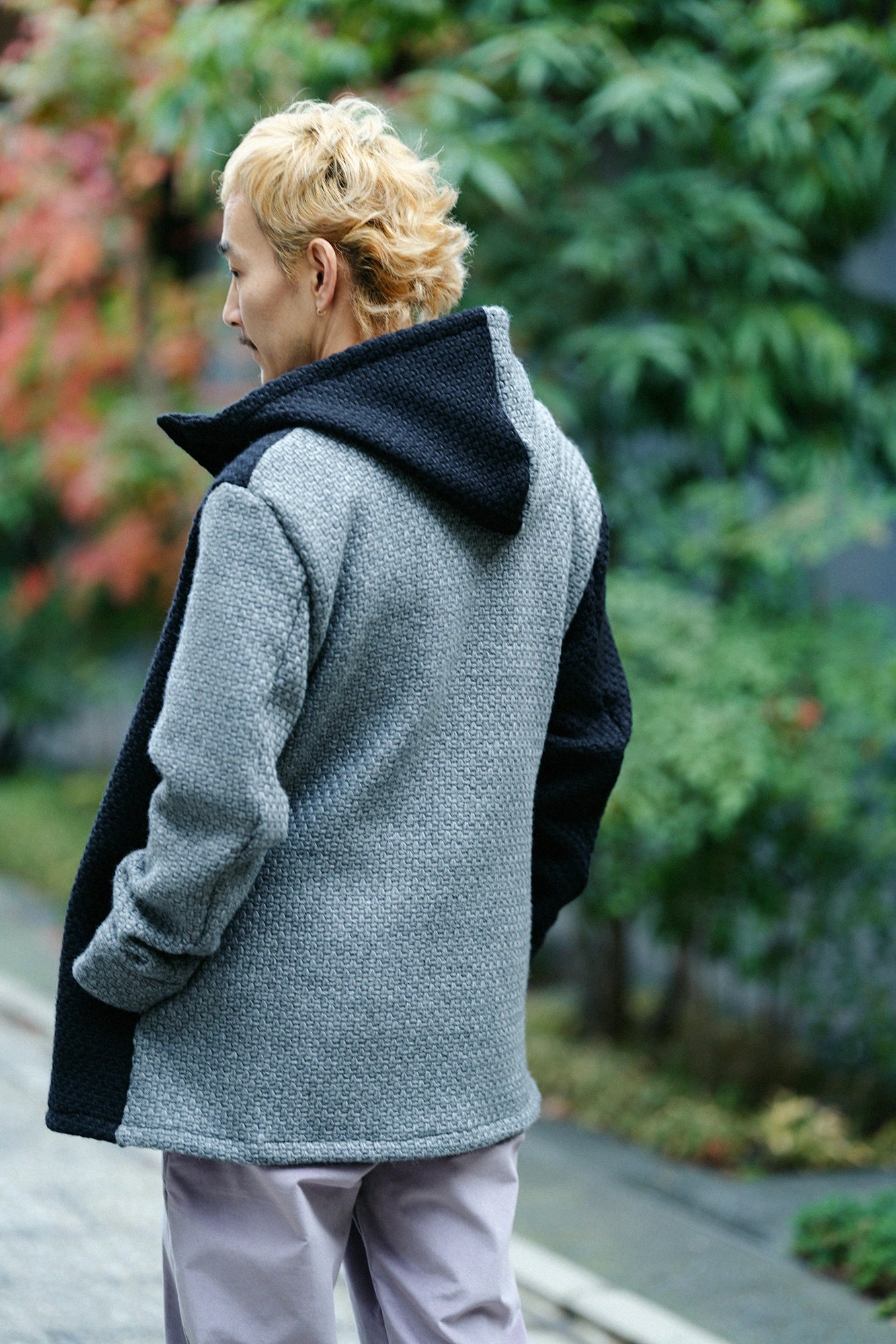 A.S 籃球網眼布 連帽外套/深藍色×灰色