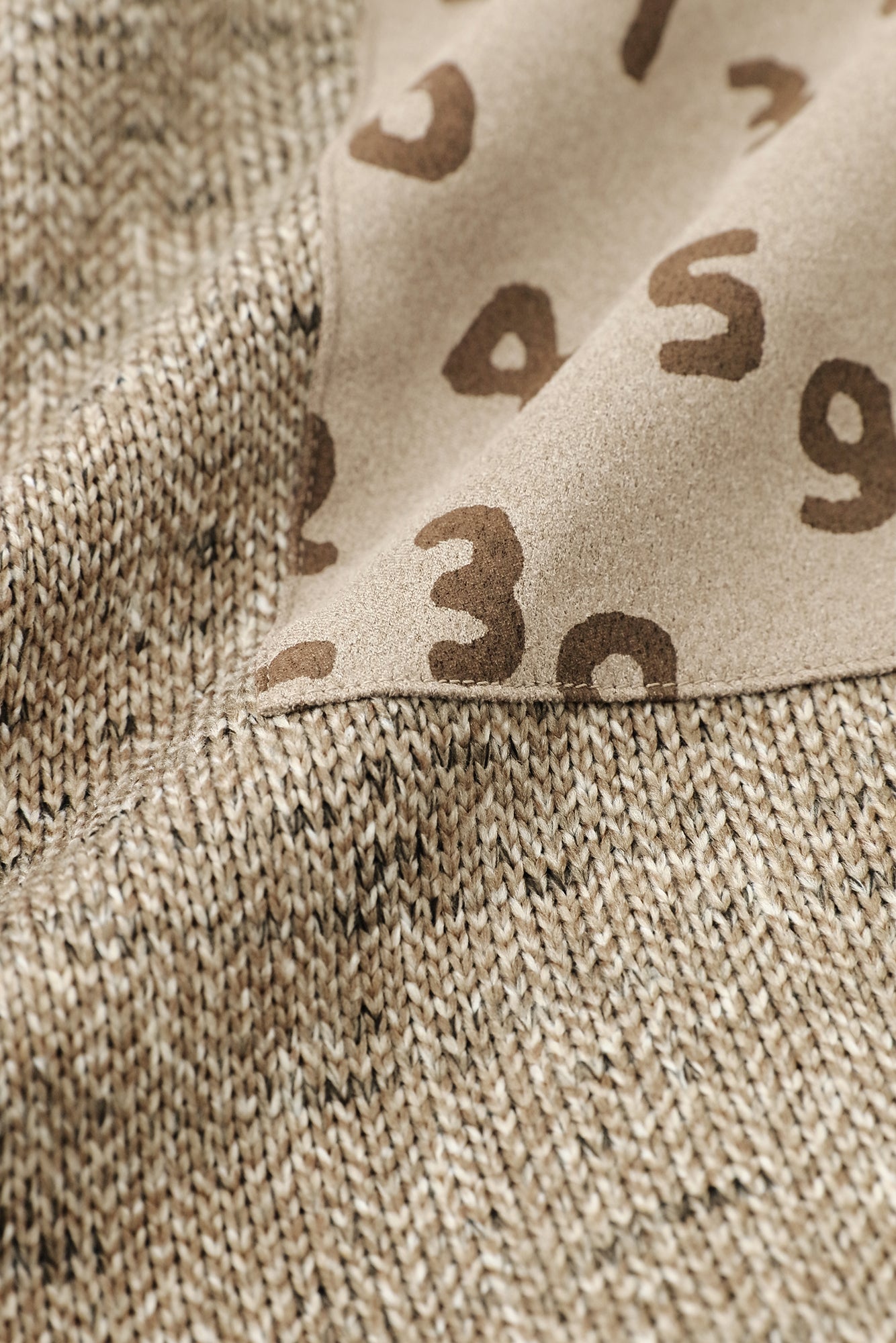 【Pre-order】Fleece Brushed Lining Herringbone Knit Easy Tapered Pants/Heather Beige(※Scheduled to be shipped around Dec 9)