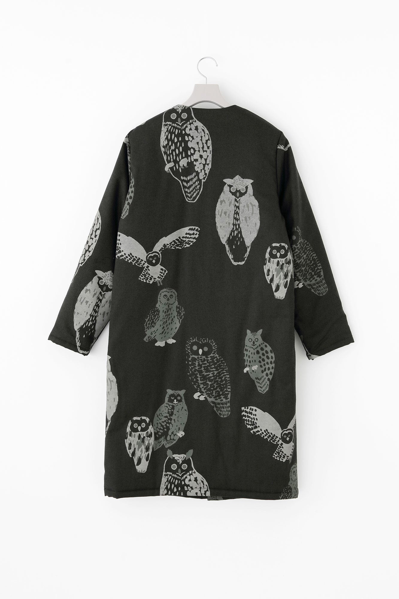 【Pre-order】Stretch Flannel Collarless Padded Coat/Owl Dark Brown(※Scheduled to be shipped around Dec 9)