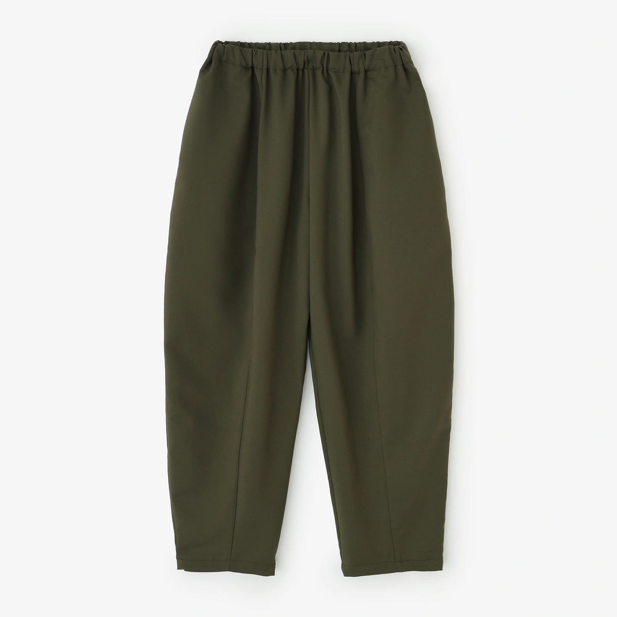 net限定】ストレッチ テンセルツイル バレルレッグパンツ/オリーブ net限定】ストレッチ テンセルツイル バレルレッグパンツ/オリーブ