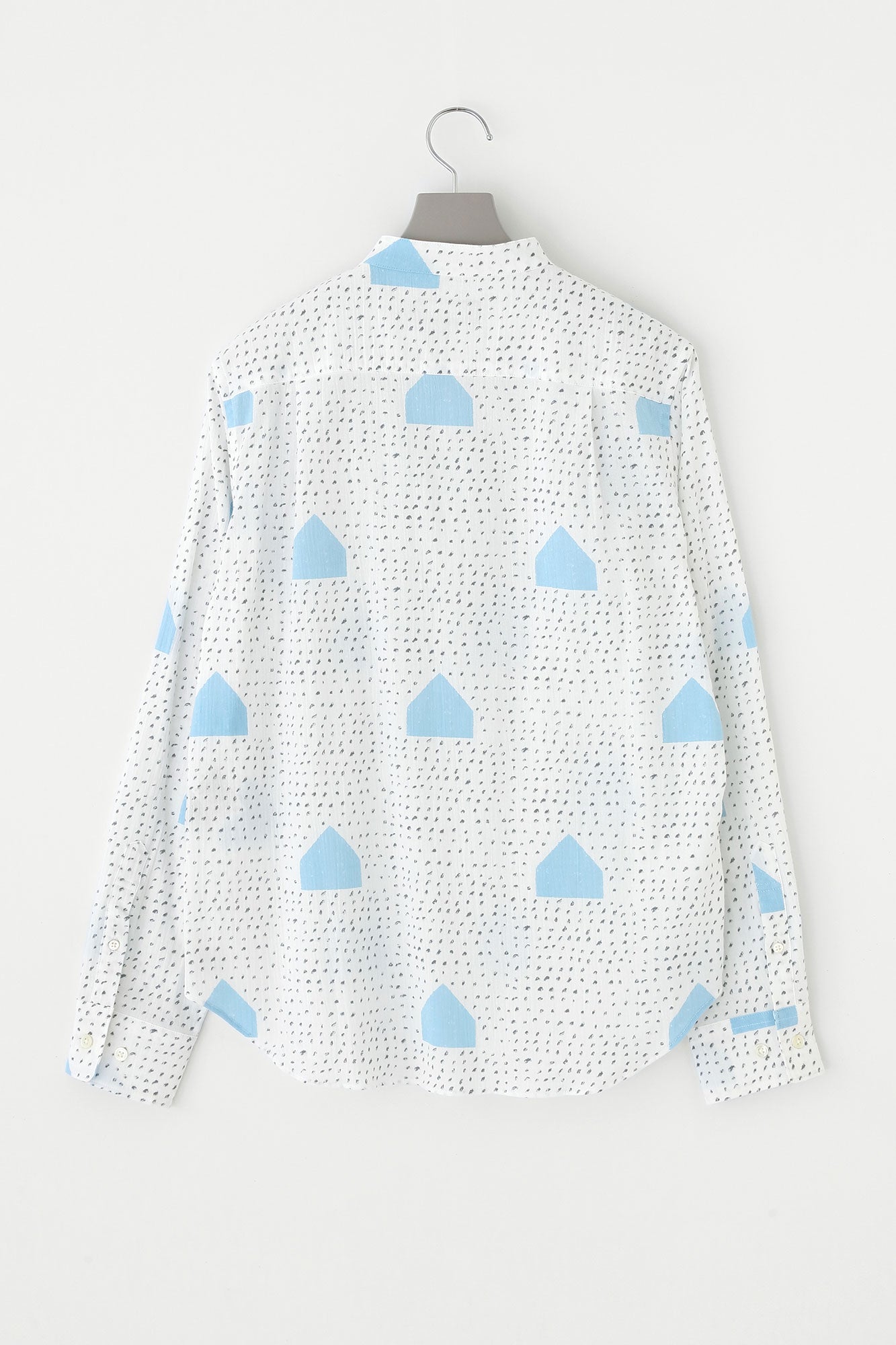 高島縮 20/20 スタンドカラーシャツ/冬の朝