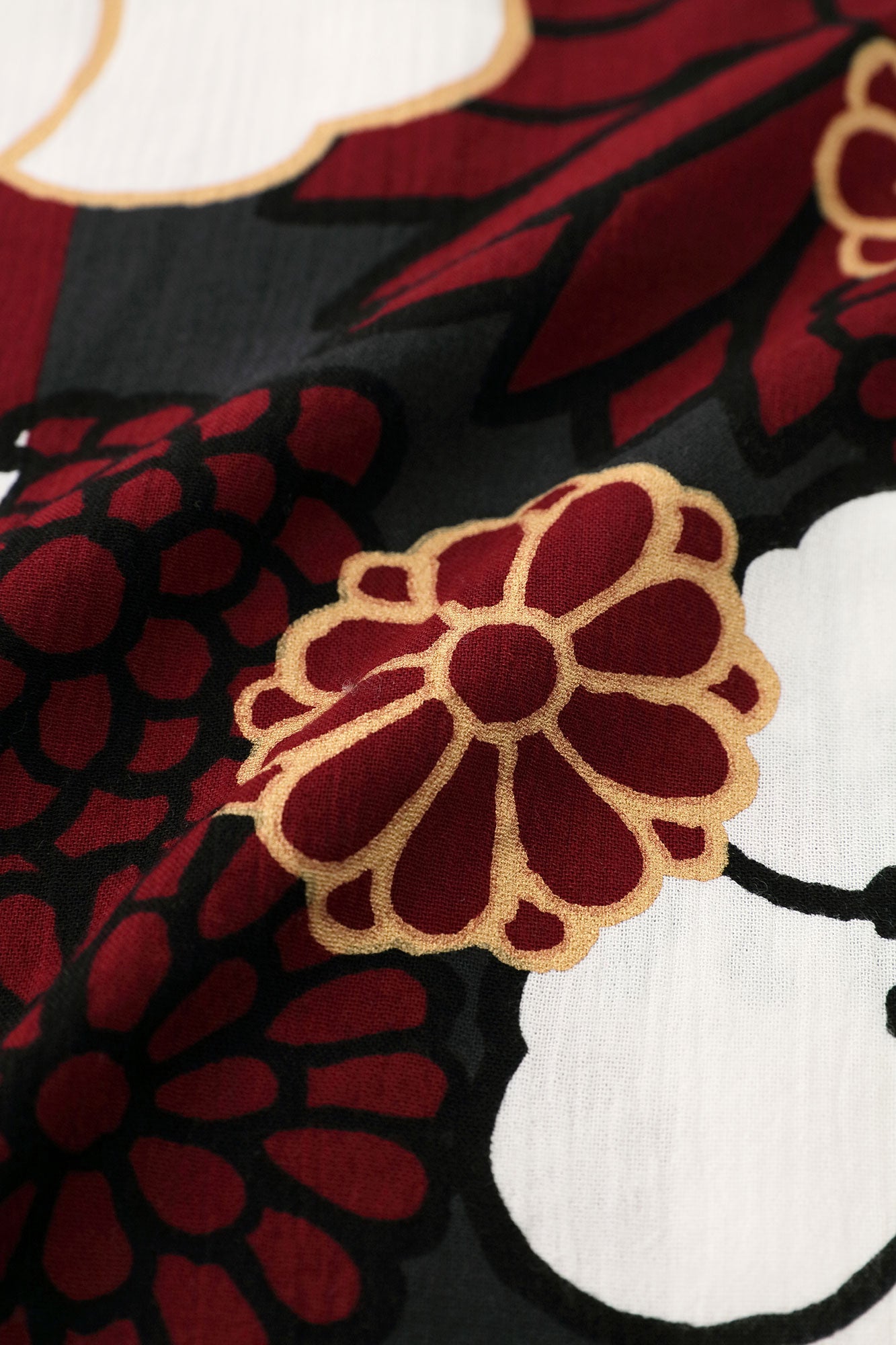 高島縮20/20 スタンドカラーシャツ/金襴緞子(きんらんどんす)