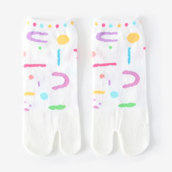 타비양말(Ank 길이)/푸쿠 쿠 쿠 흰색 【남・여성용】