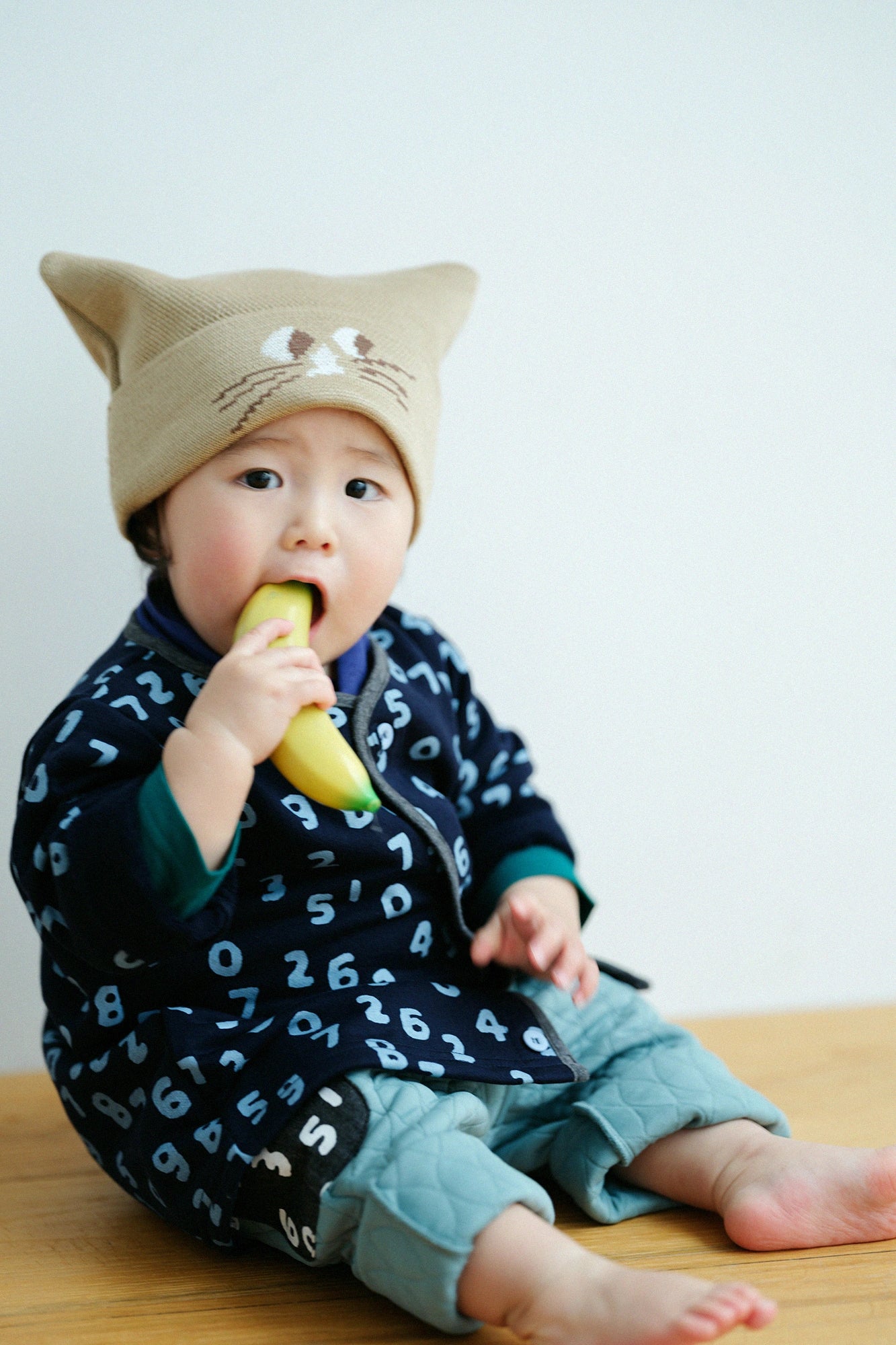 ●內抓毛 雙色袖外套/SO-SU-U十數 昆 深藍