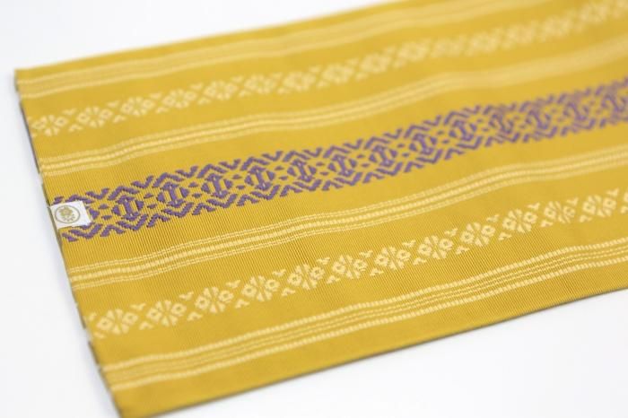 Hakata Half-width Obi Belt / Golden Ocher