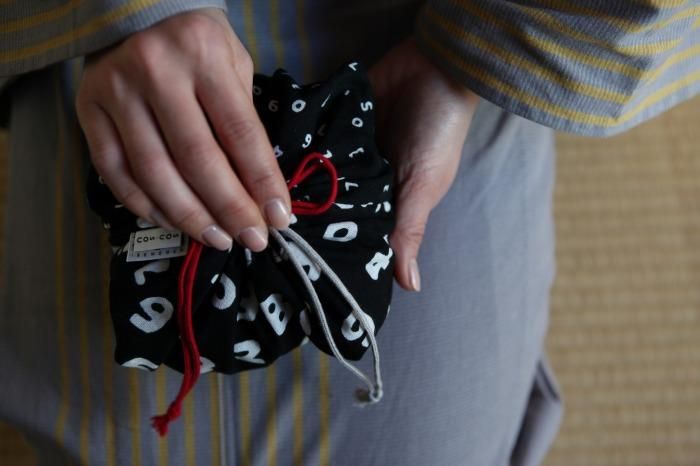 伊勢木棉 飯糰抽繩袋/SO-SU-U十數 昆x迷你SO-SU-U十數