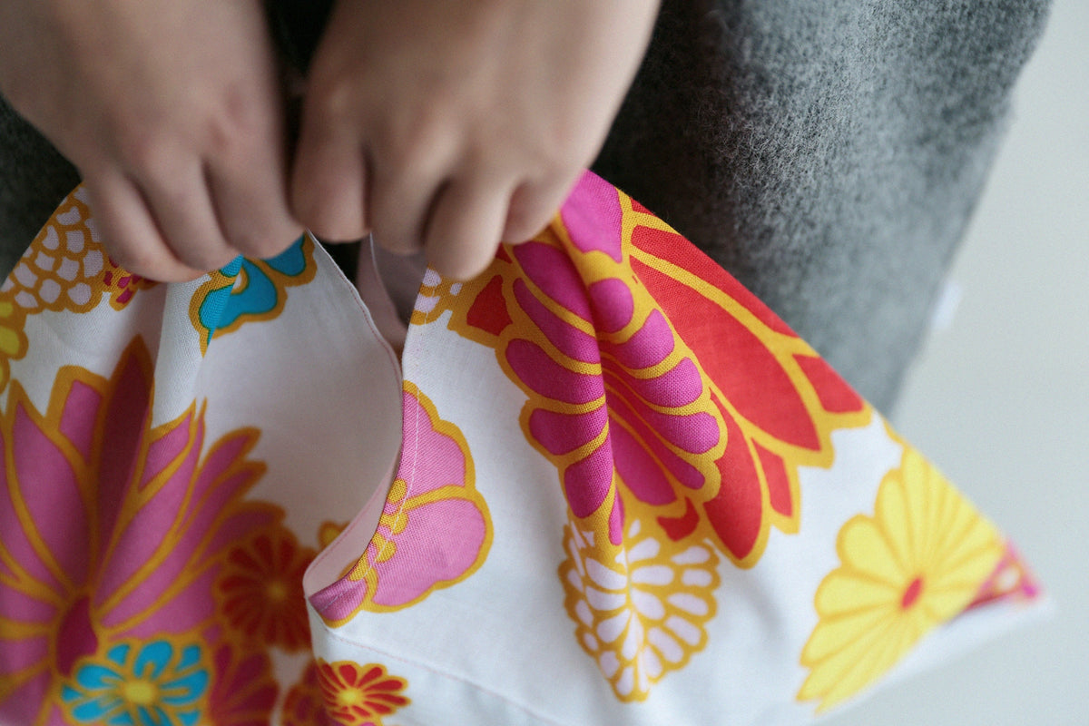 Isemomen Cotton Kohabaori Eco Bag / Gold Damask 