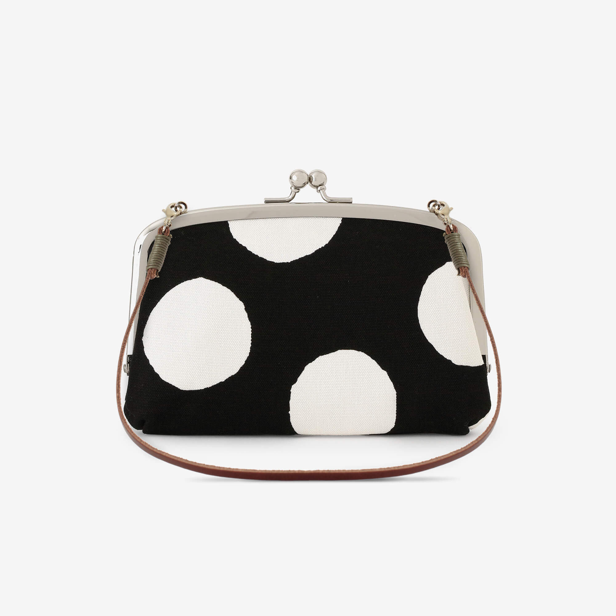 12号帆布 軟(なん)がま口 (親子)/すいぎょく 濡羽色(ぬればいろ)×つくも