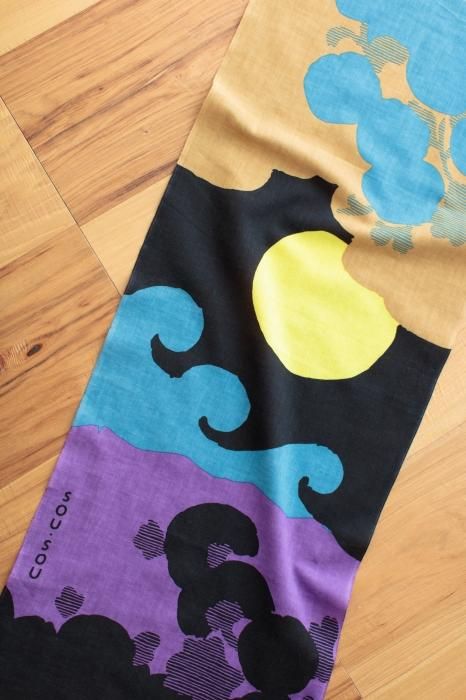 Isemomen Cotton Textile Handkerchief/Moon Night