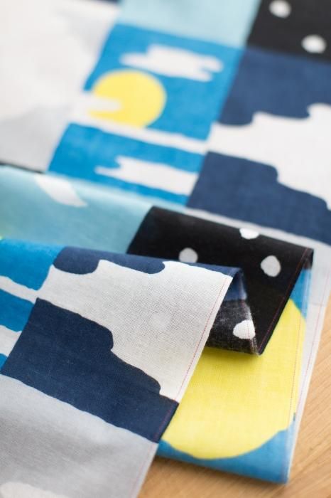 Isemomen Cotton Textile Handkerchief / Moon and Stars