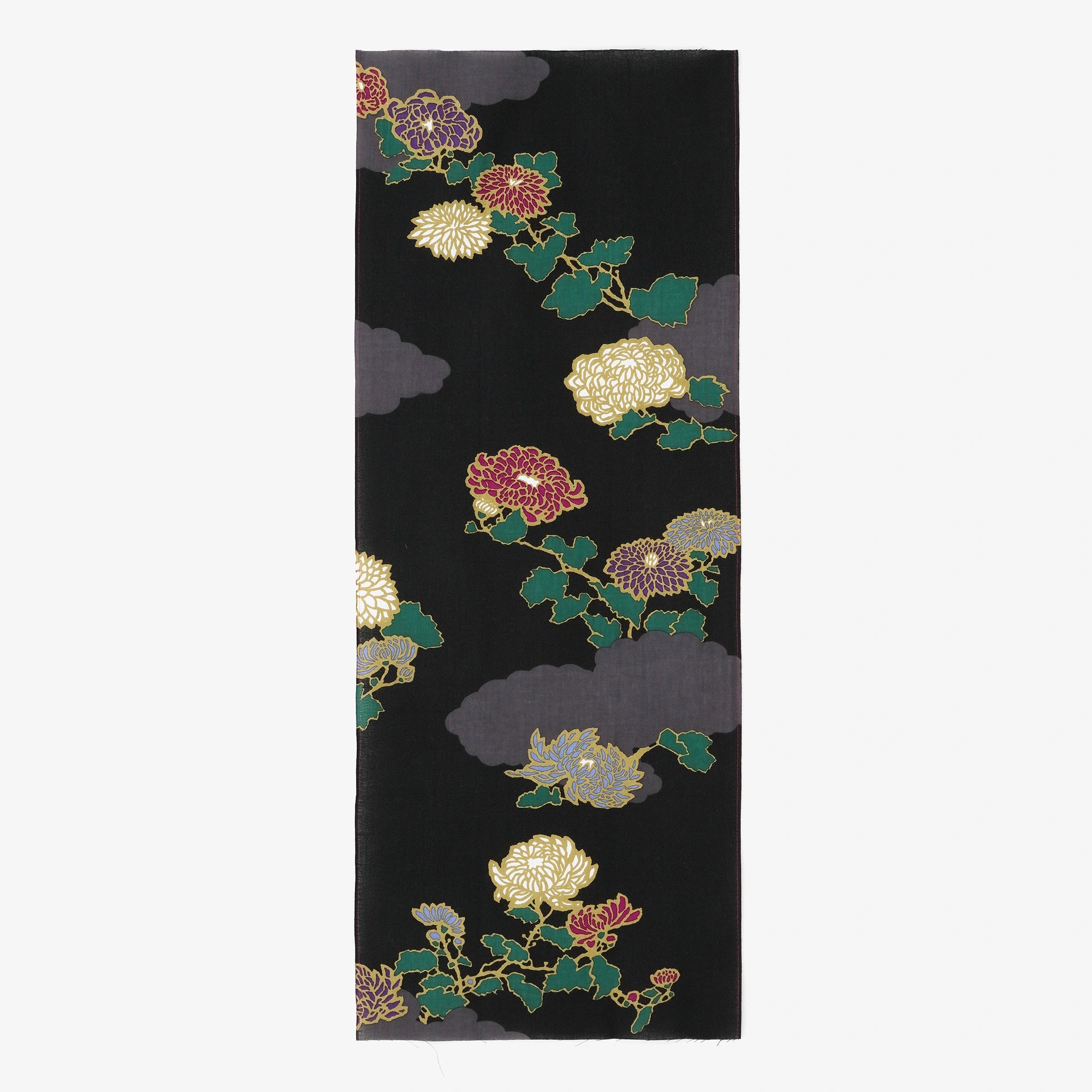 Isemomen Cotton Textile Handkerchief/Kumodori with Chrysanthemum