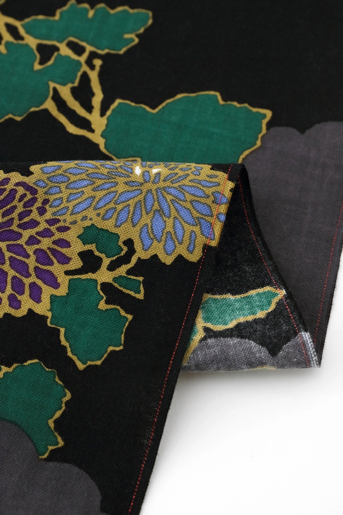 Isemomen Cotton Textile Handkerchief/Kumodori with Chrysanthemum