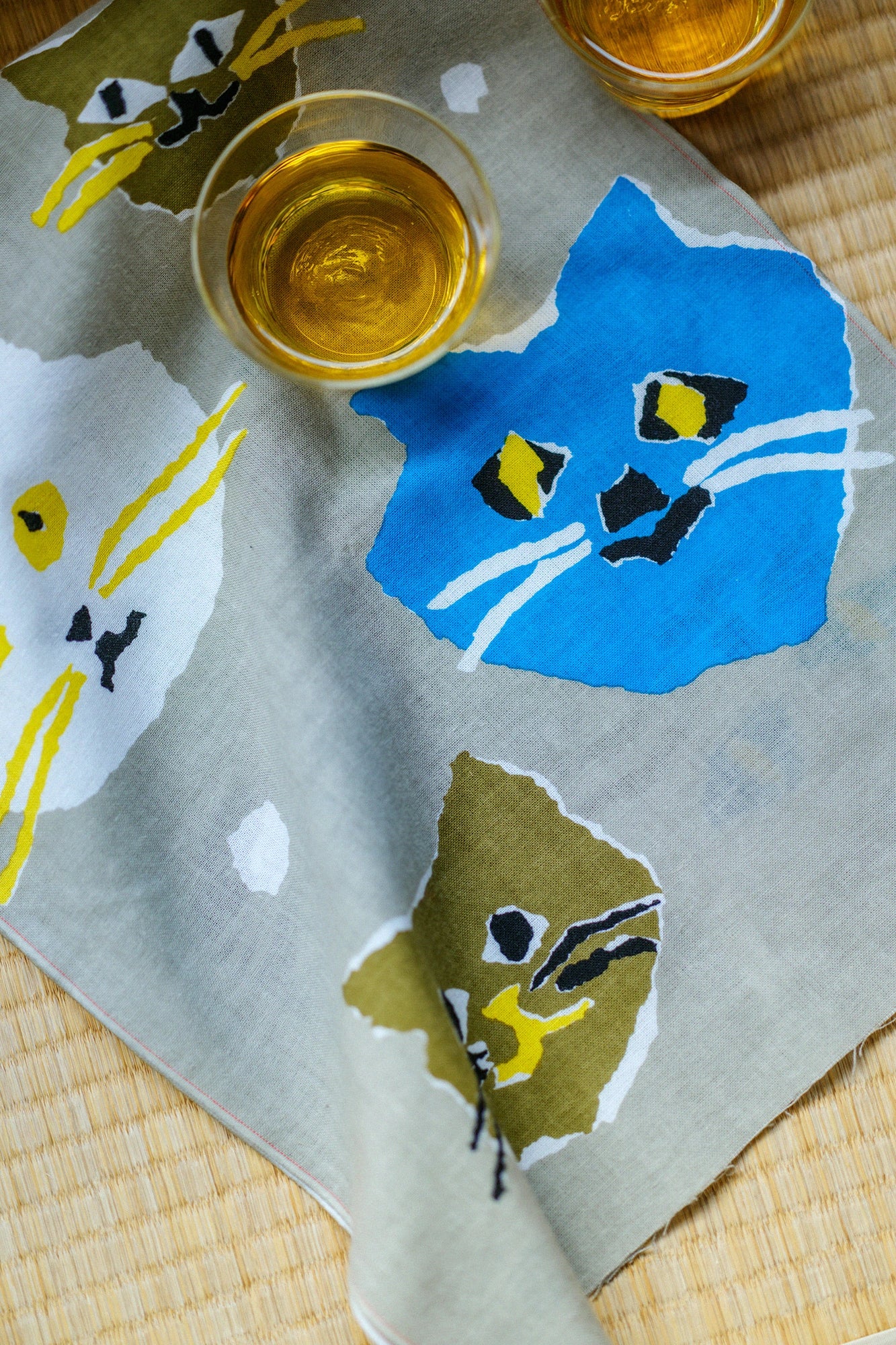 伊勢木綿 textile手ぬぐい/おともだち