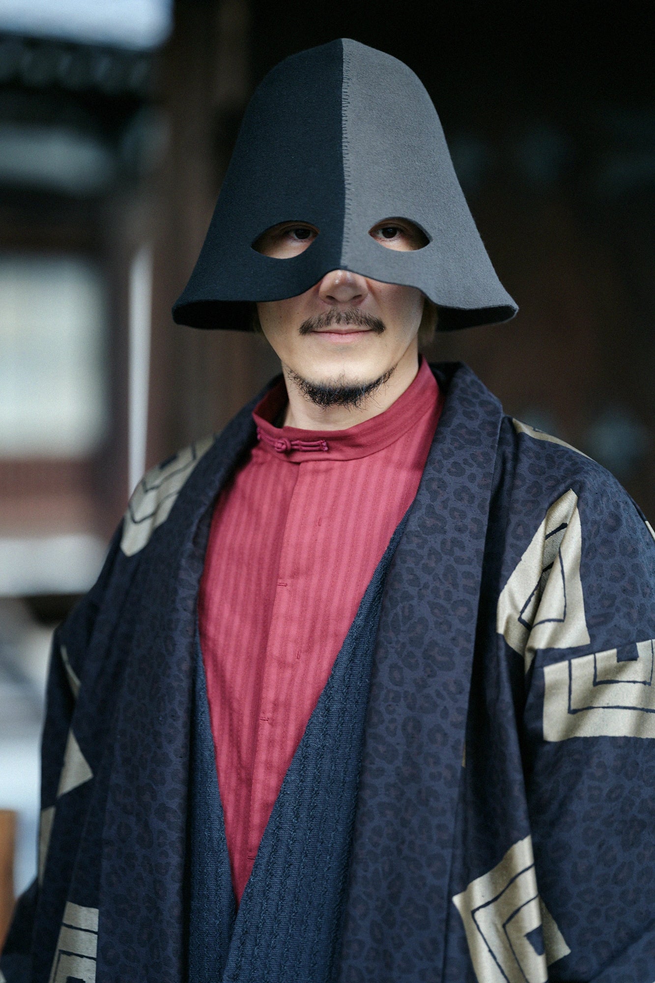 フェルト とっぱい/濡羽色(ぬればいろ)×濃灰(こいはい)