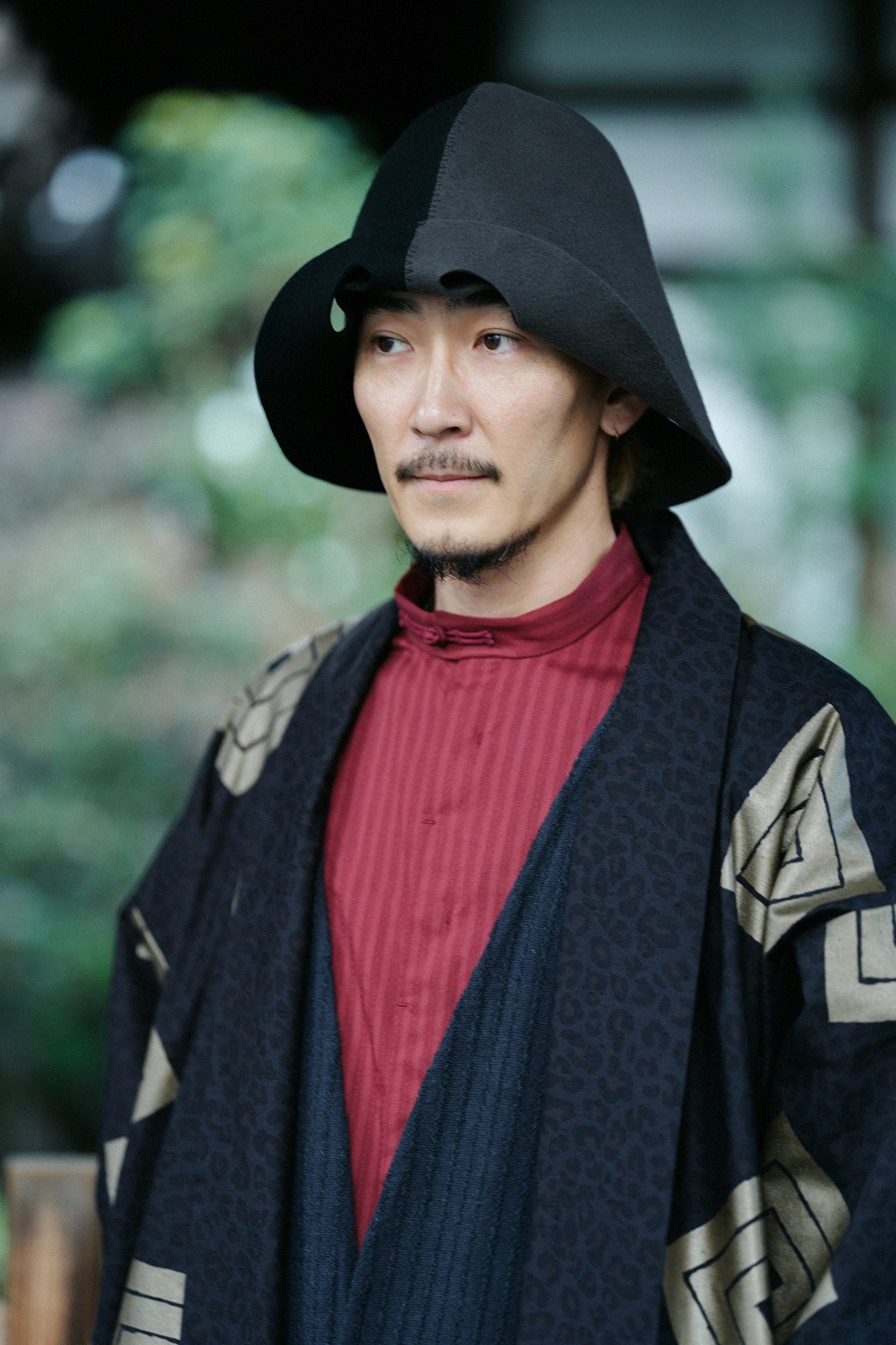 フェルト とっぱい/濡羽色(ぬればいろ)×濃灰(こいはい)