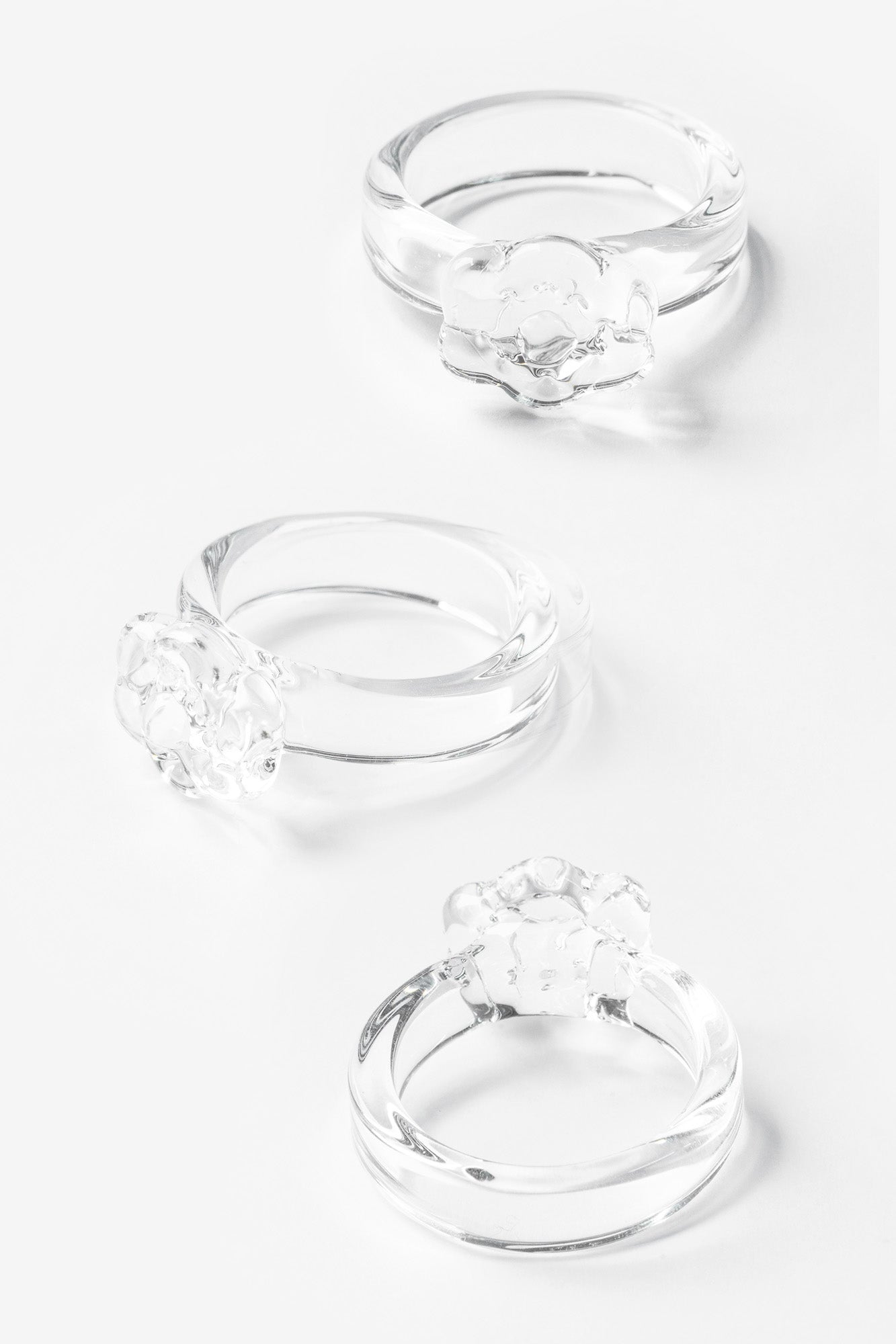 SOU・SOU×HARIO Lampwork Factory リング /ほほえみ クリア