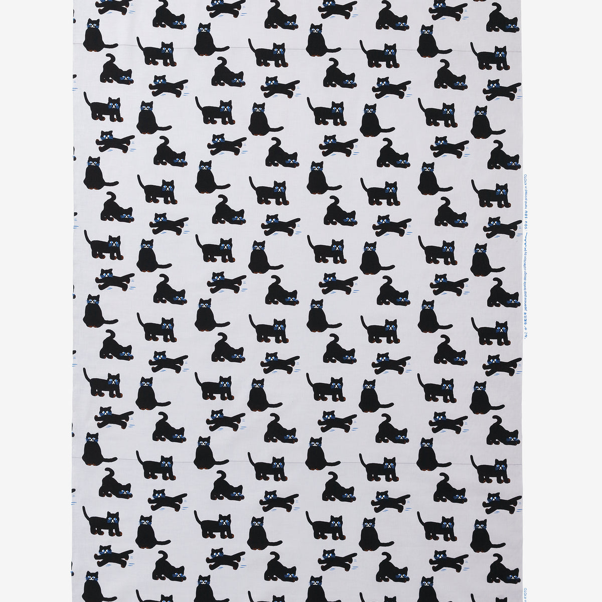 テキスタイル計り売り （21番手平織）／ねこ＜50cm＞