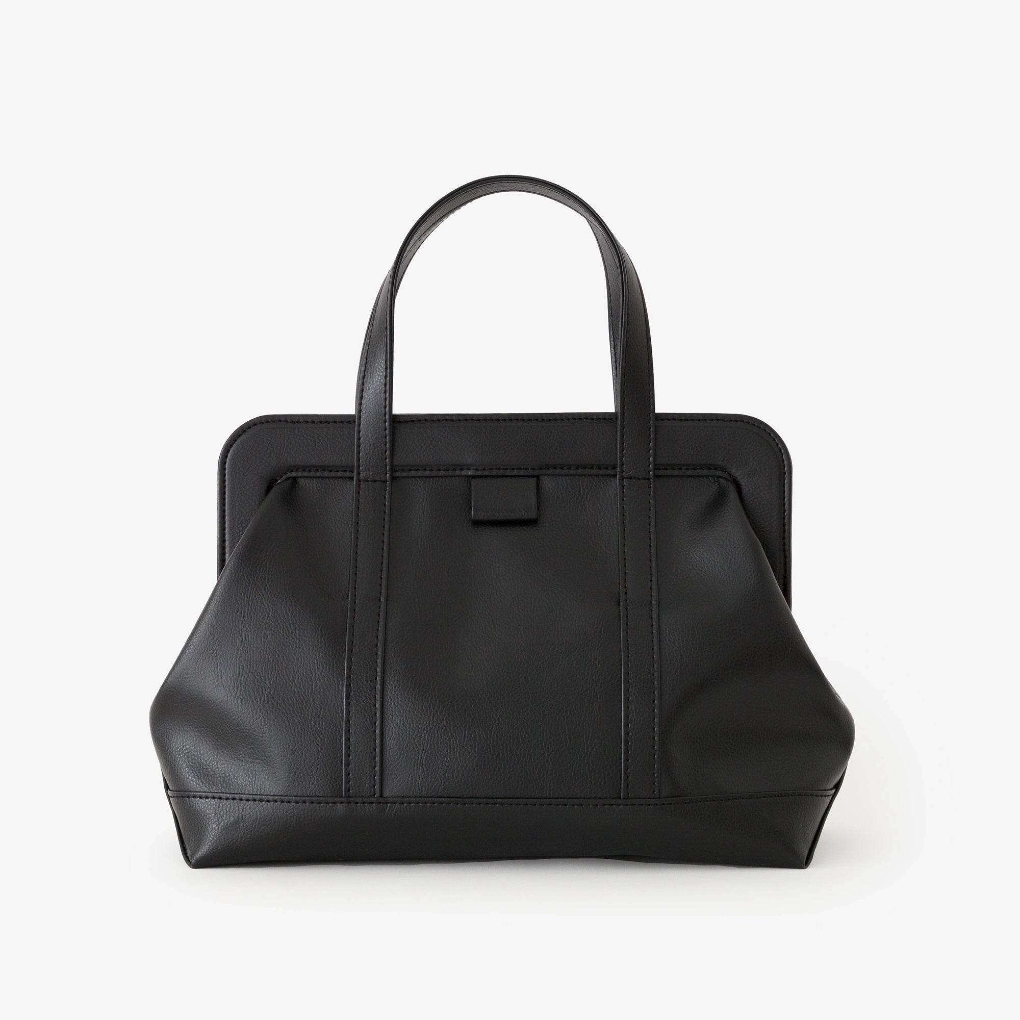 ク*3様 〈美品〉SOU・SOU×Y’SACCSフェイクレザートート ガマ 大 SOU・SOU×Y'SACCS Faux Leather Tote Gama Bag Medium／Black×SO-SU-U
