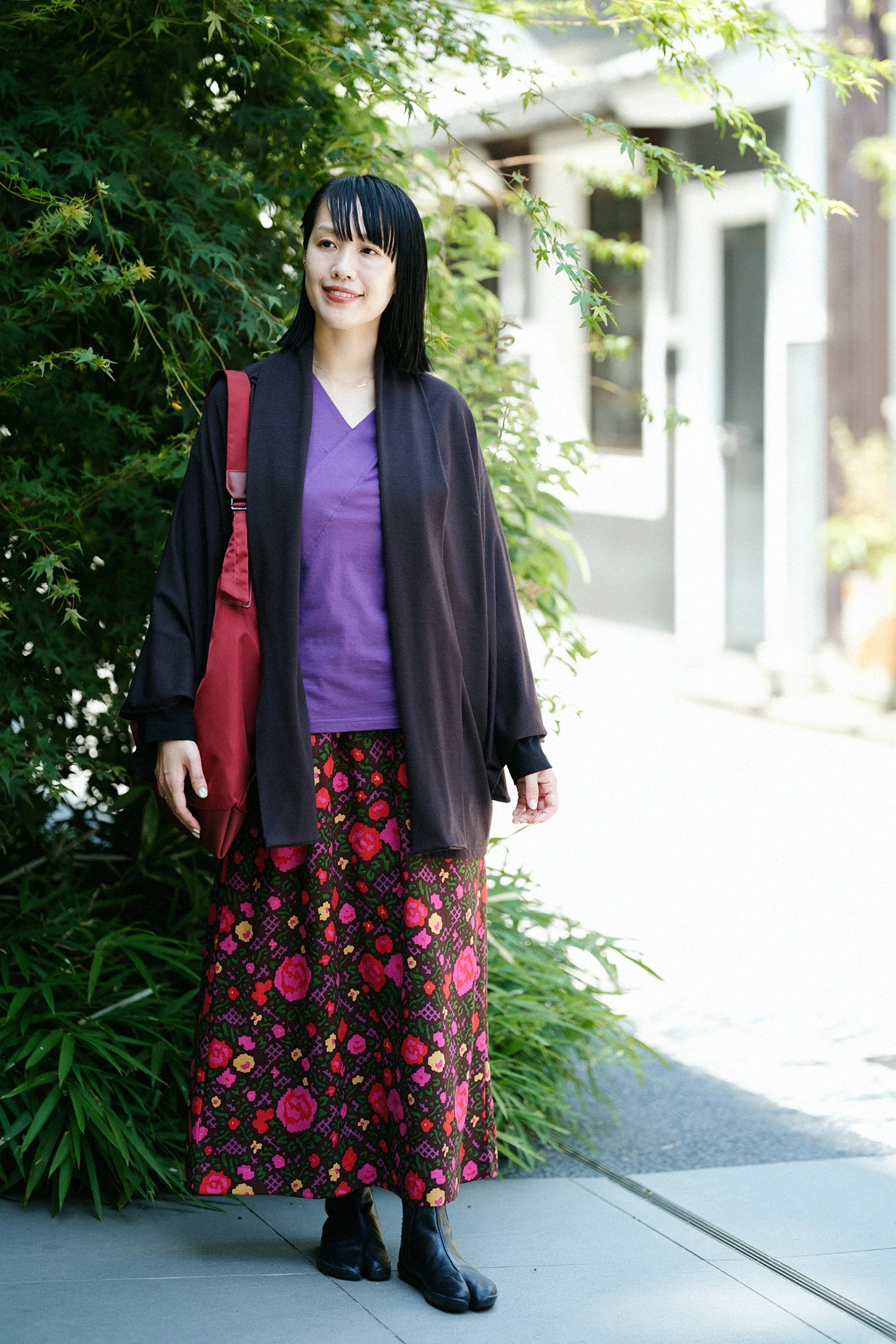 SOU・SOU×y'saccs 肩背包 穩(okeuka gyo)/胭脂紅(enjiro)x a時間2