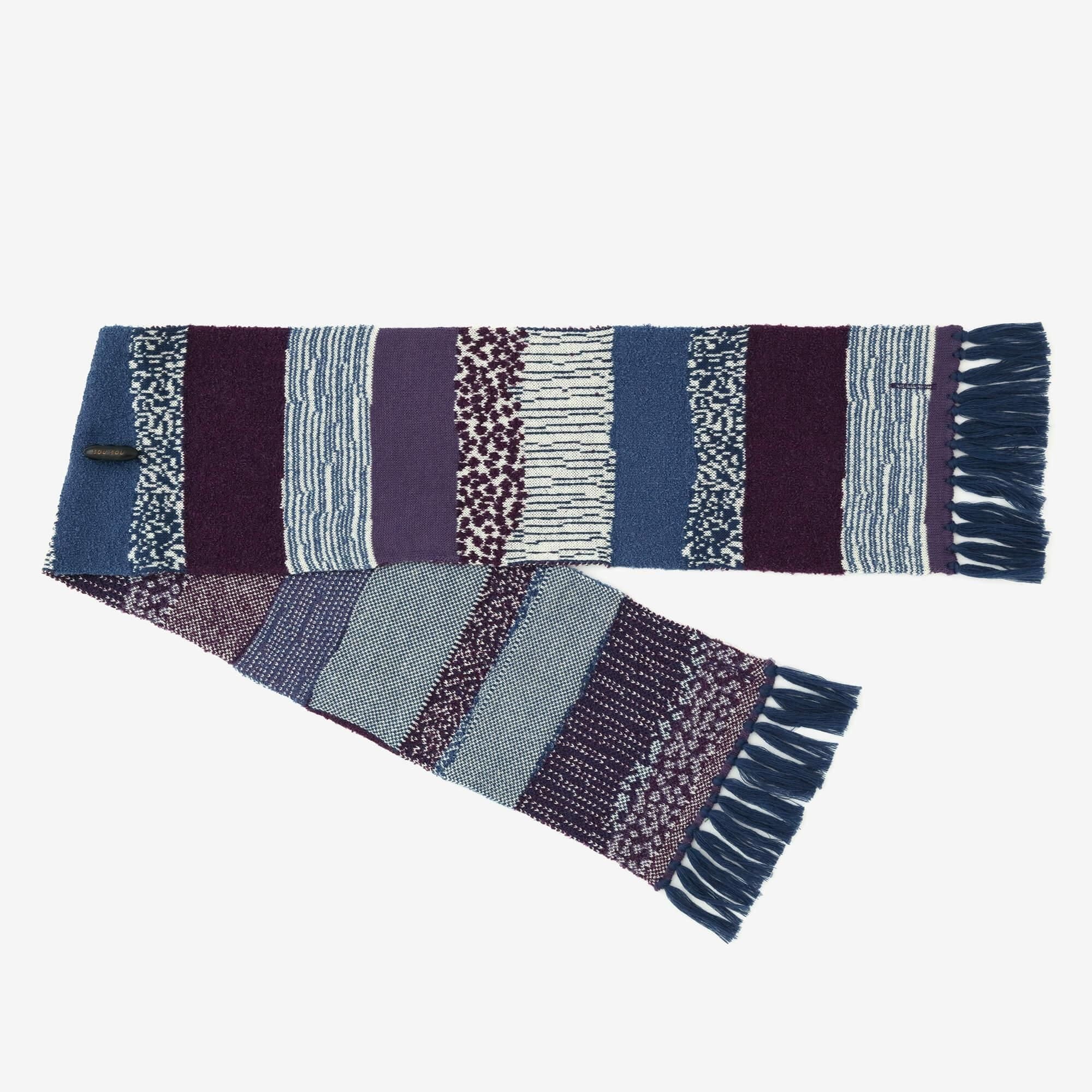 SOU・SOU×MOONBAT Knitted Collar Scarf / Higashiyama Purple