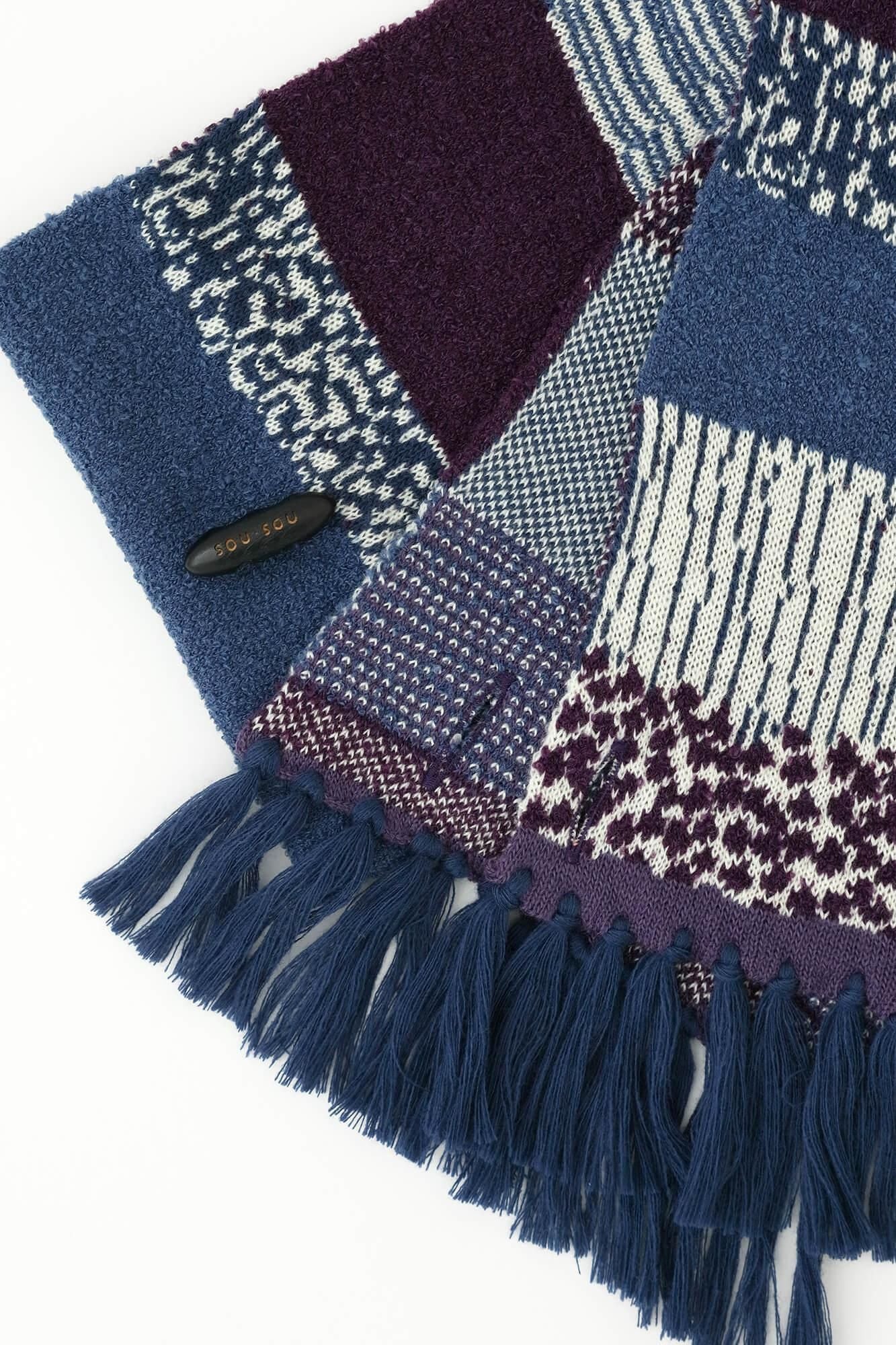 SOU・SOU×MOONBAT Knitted Collar Scarf / Higashiyama Purple