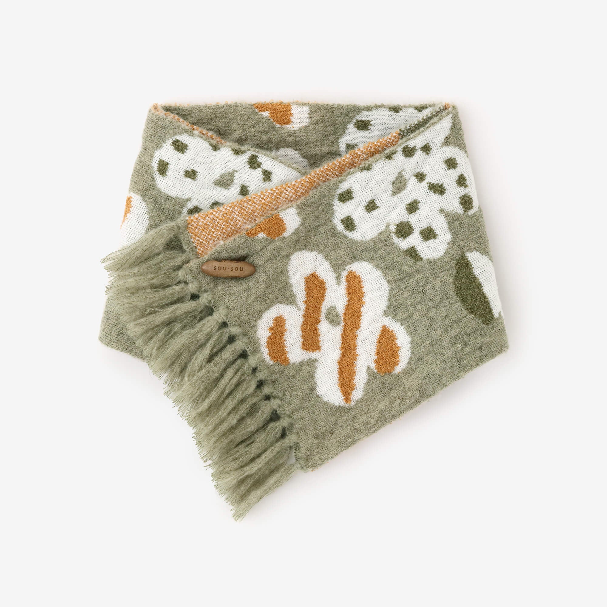 SOU・SOU×MOONBAT 草編衿(そうあみえり)/はじける 柳鼠(やなぎねず)