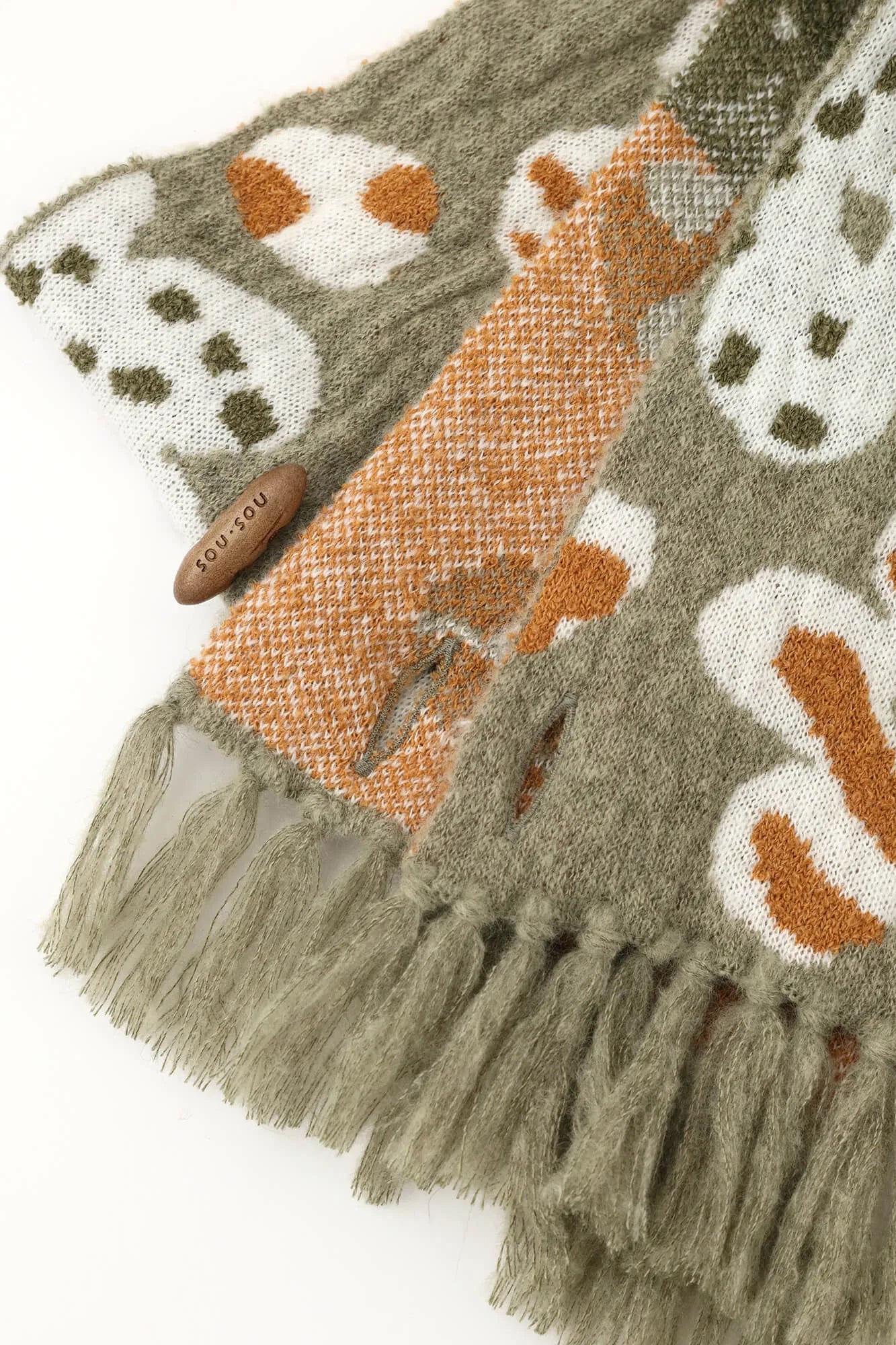 SOU・SOU×MOONBAT 草編衿(そうあみえり)/はじける 柳鼠(やなぎねず)