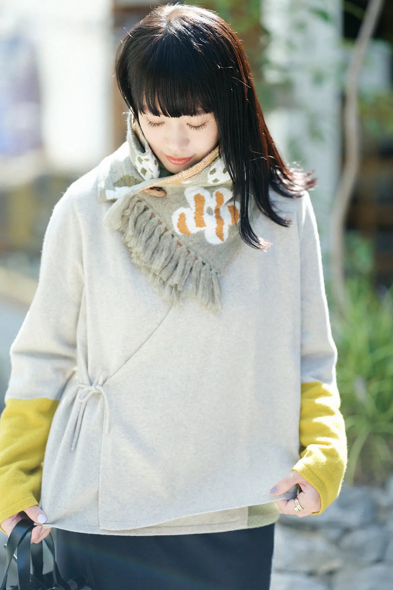 SOU・SOU×MOONBAT 草編衿(そうあみえり)/はじける 柳鼠(やなぎねず)